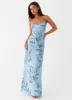 Felicia Daisy Maxi Dress - Blue Floral sold by Peppermayo