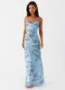 Felicia Daisy Maxi Dress - Blue Floral sold by Peppermayo