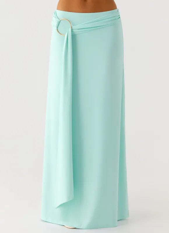 Ravi Maxi Skirt - Aqua sold by Peppermayo