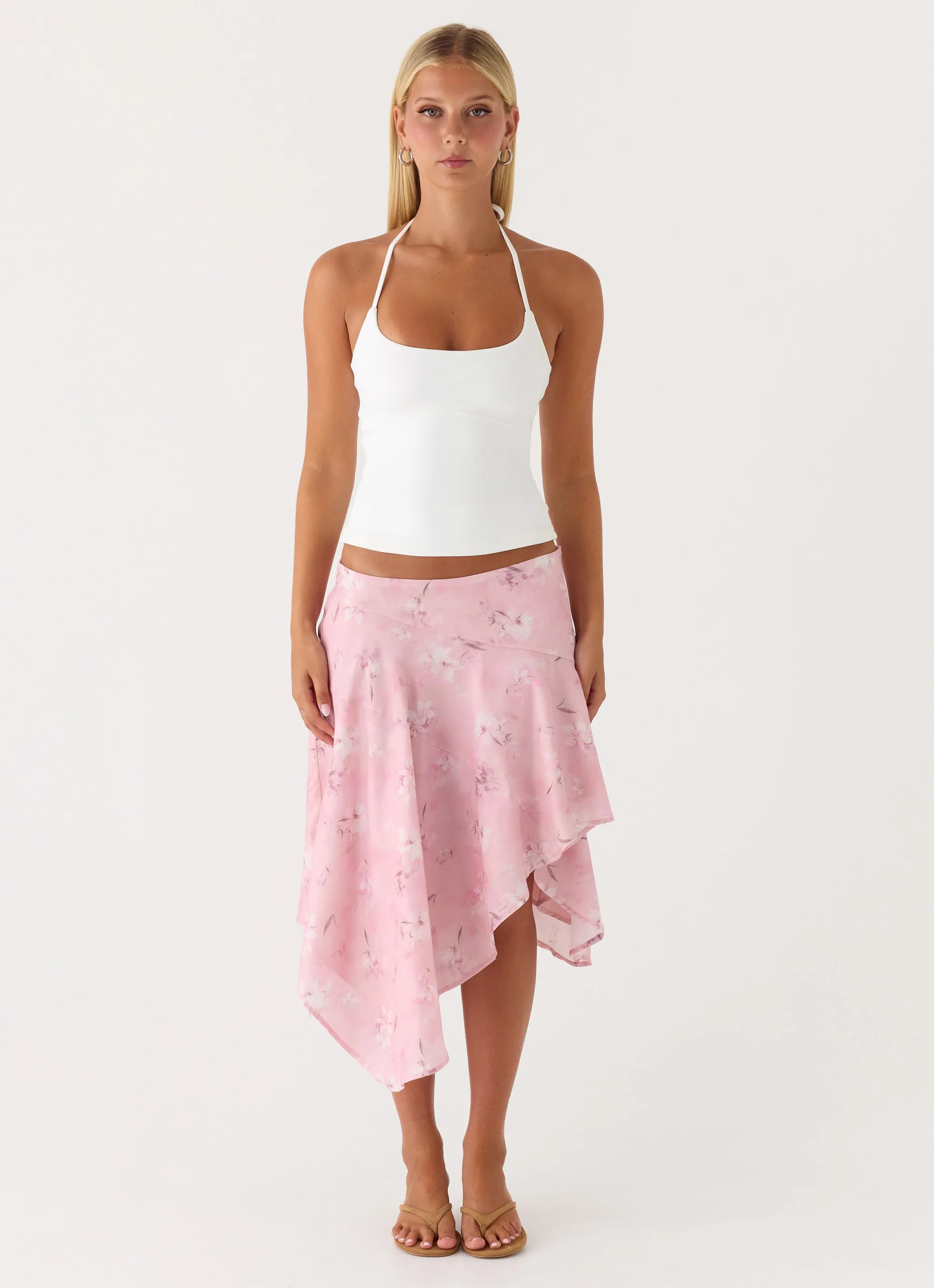 Kia Low Rise Asymmetrical Midi Skirt - Vintage Floral sold by Peppermayo product image thumbnail 2