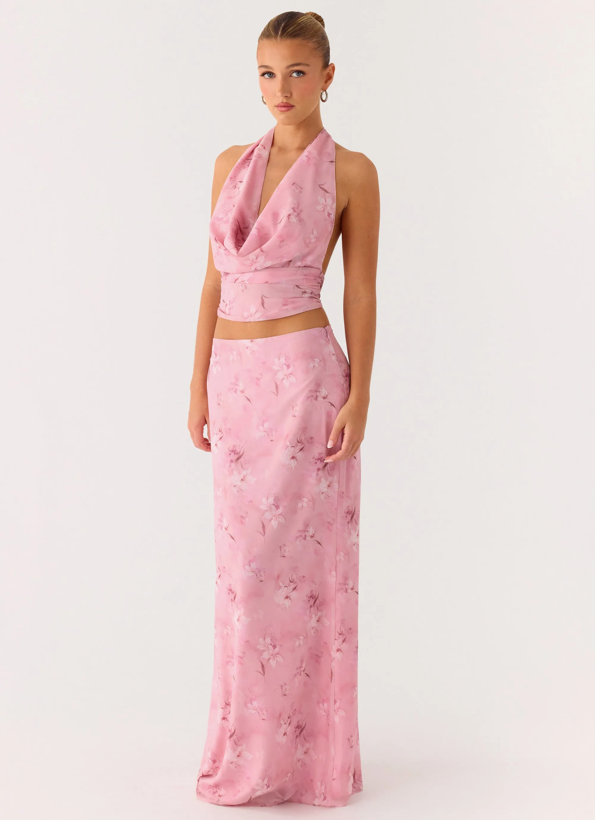 Soulful Low Rise Maxi Skirt - Vintage Floral sold by Peppermayo