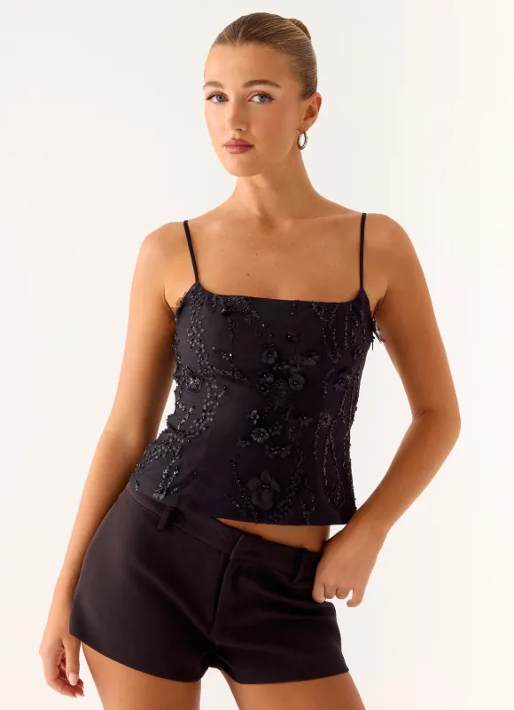 Love Me Hard Top - Black made by Peppermayo