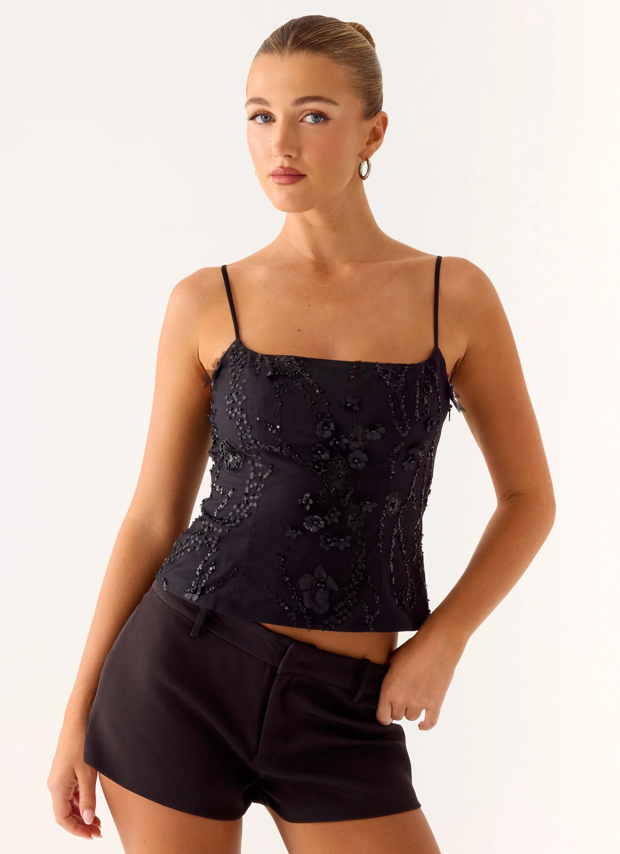 Love Me Hard Top - Black sold by Peppermayo