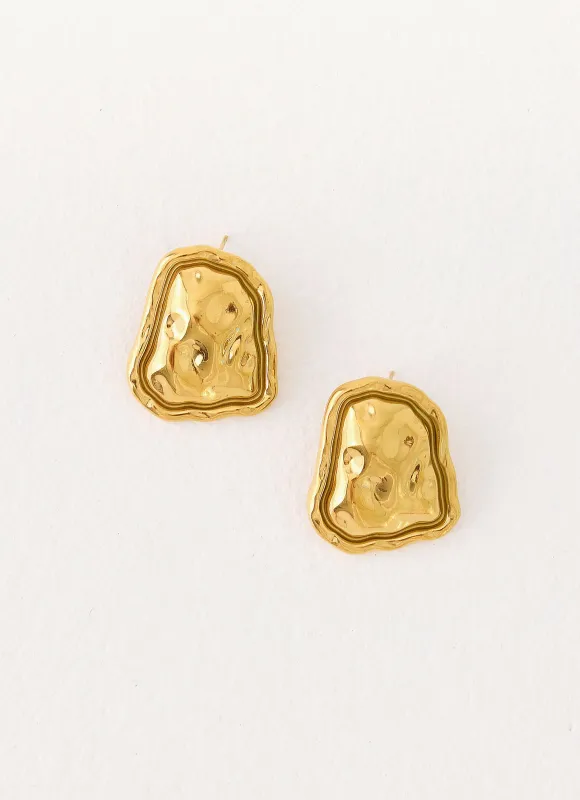 Gravity Earrings - Gold made by Peppermayo