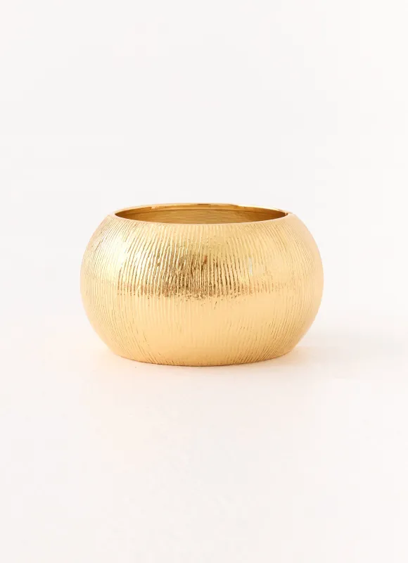 Obsidian Bangle - Gold sold by Peppermayo