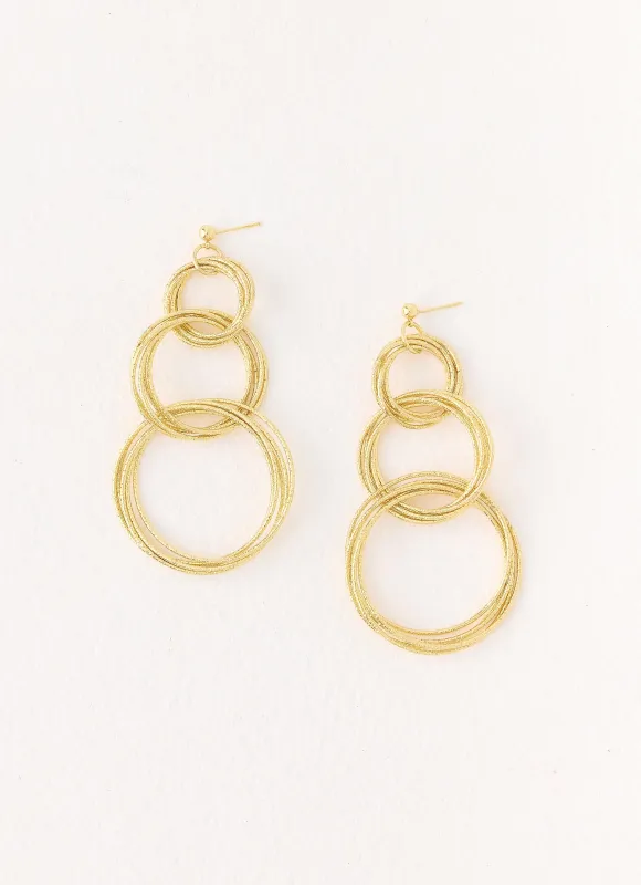 Circuit Earrings - Gold sold by Peppermayo