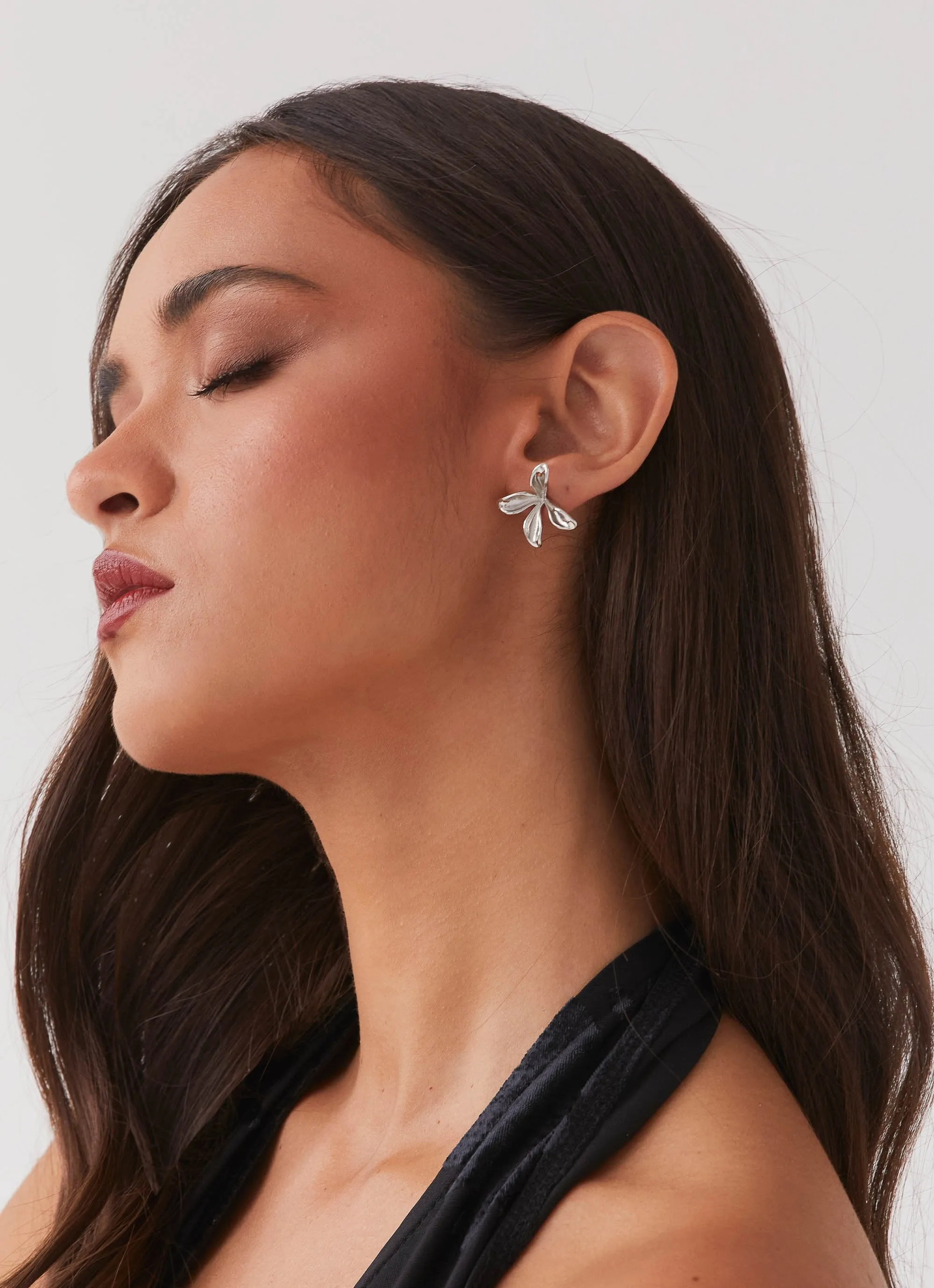 Brie Flower Earrings - Silver sold by Peppermayo product image thumbnail 3