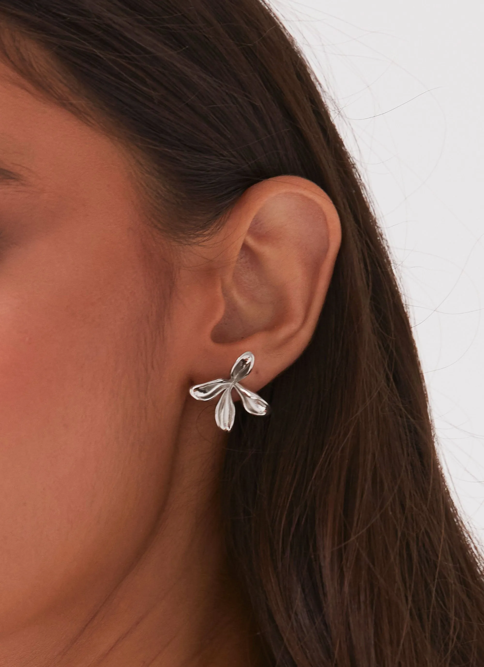 Brie Flower Earrings - Silver sold by Peppermayo product image thumbnail 4