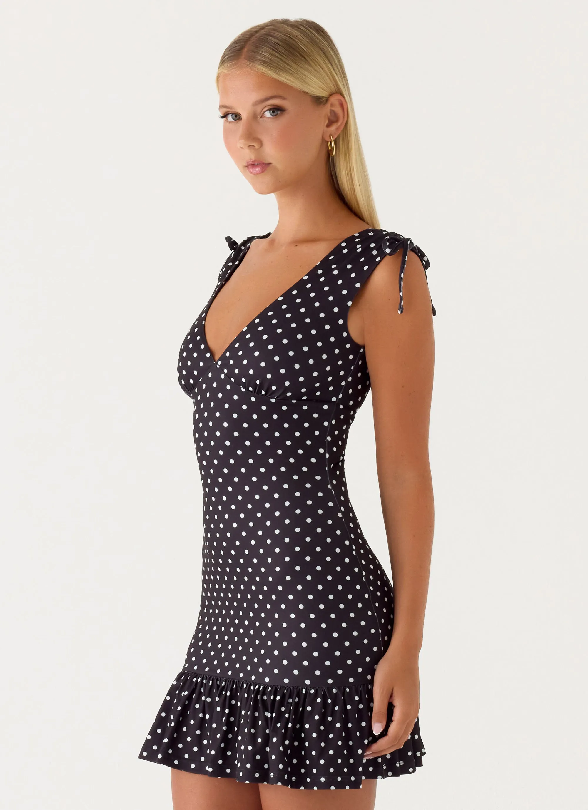 Acacia Mini Dress - Black Polkadot sold by Peppermayo product image thumbnail 4