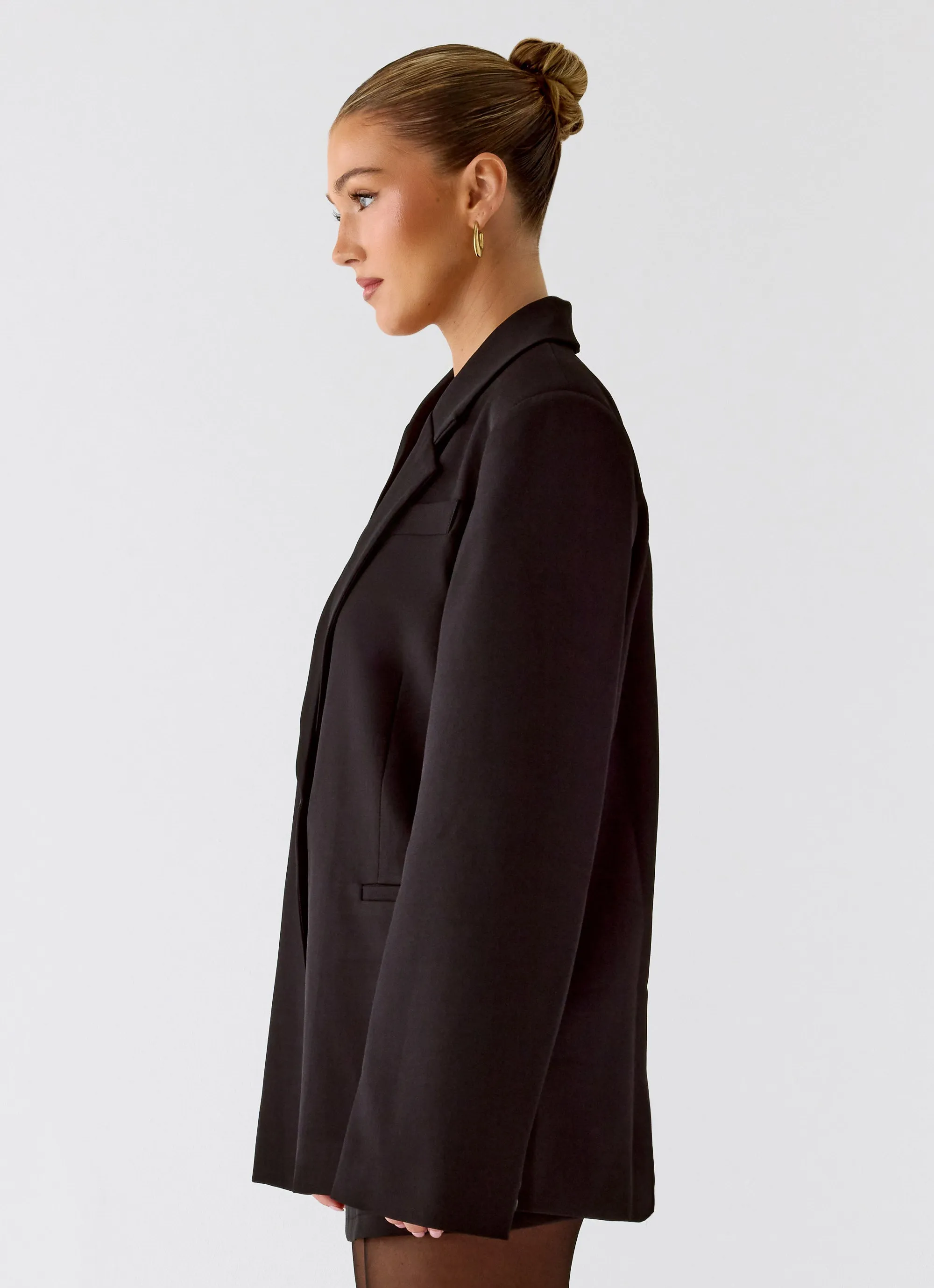 Kingston Oversized Blazer - Black sold by Peppermayo product image thumbnail 4