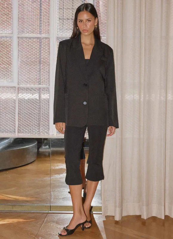 Kingston Oversized Blazer - Black made by Peppermayo