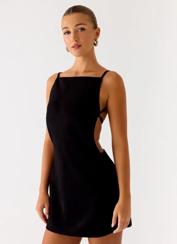 Play With Fire Mini Dress - Black sold by Peppermayo