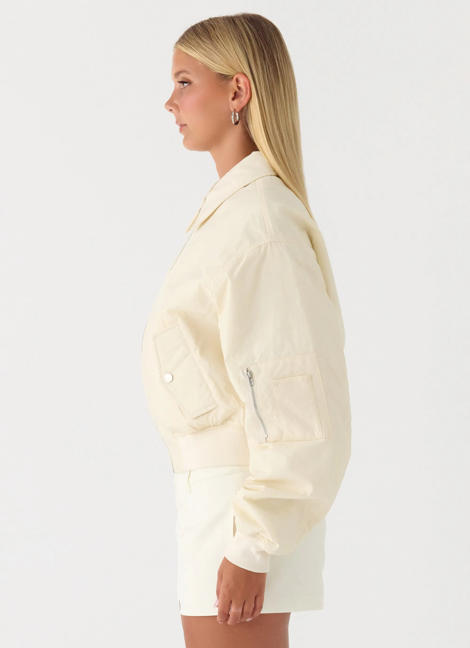Jameson Bomber Jacket - Ivory sold by Peppermayo product image thumbnail 3