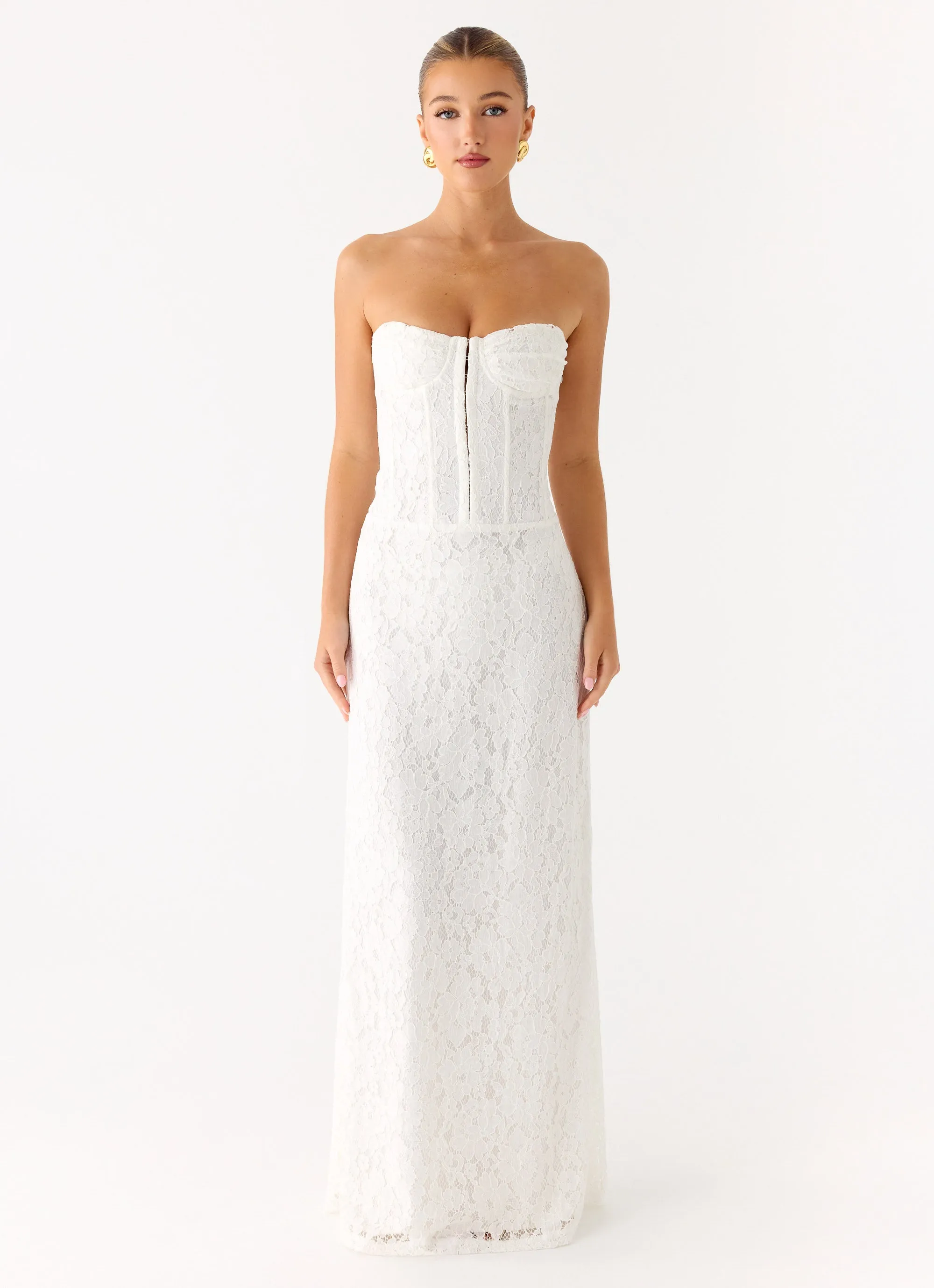 Already Know Lace Maxi Dress - White sold by Peppermayo product image thumbnail 2