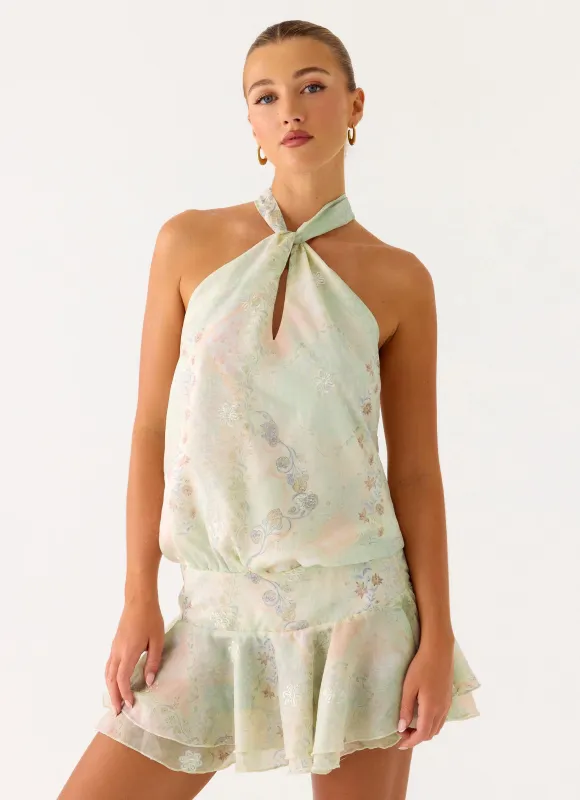 Beginning Mini Dress - Mystic Paisley sold by Peppermayo