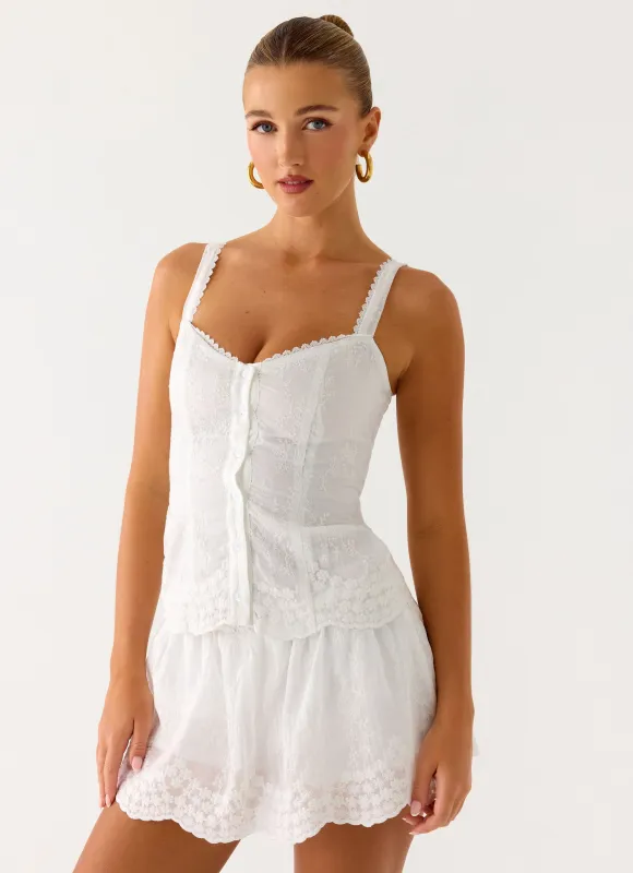 Addictive Top - White sold by Peppermayo