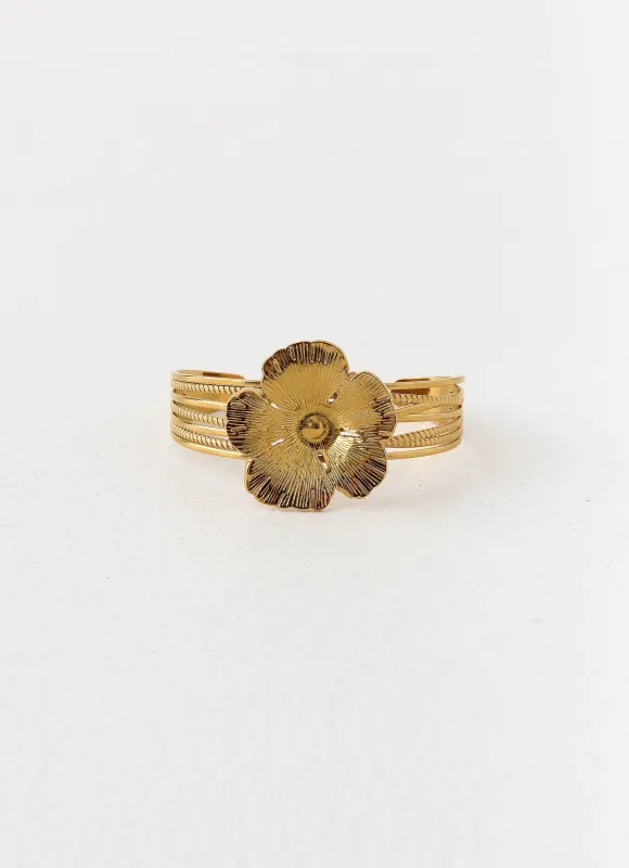 Bloomette Arm Cuff - Gold sold by Peppermayo