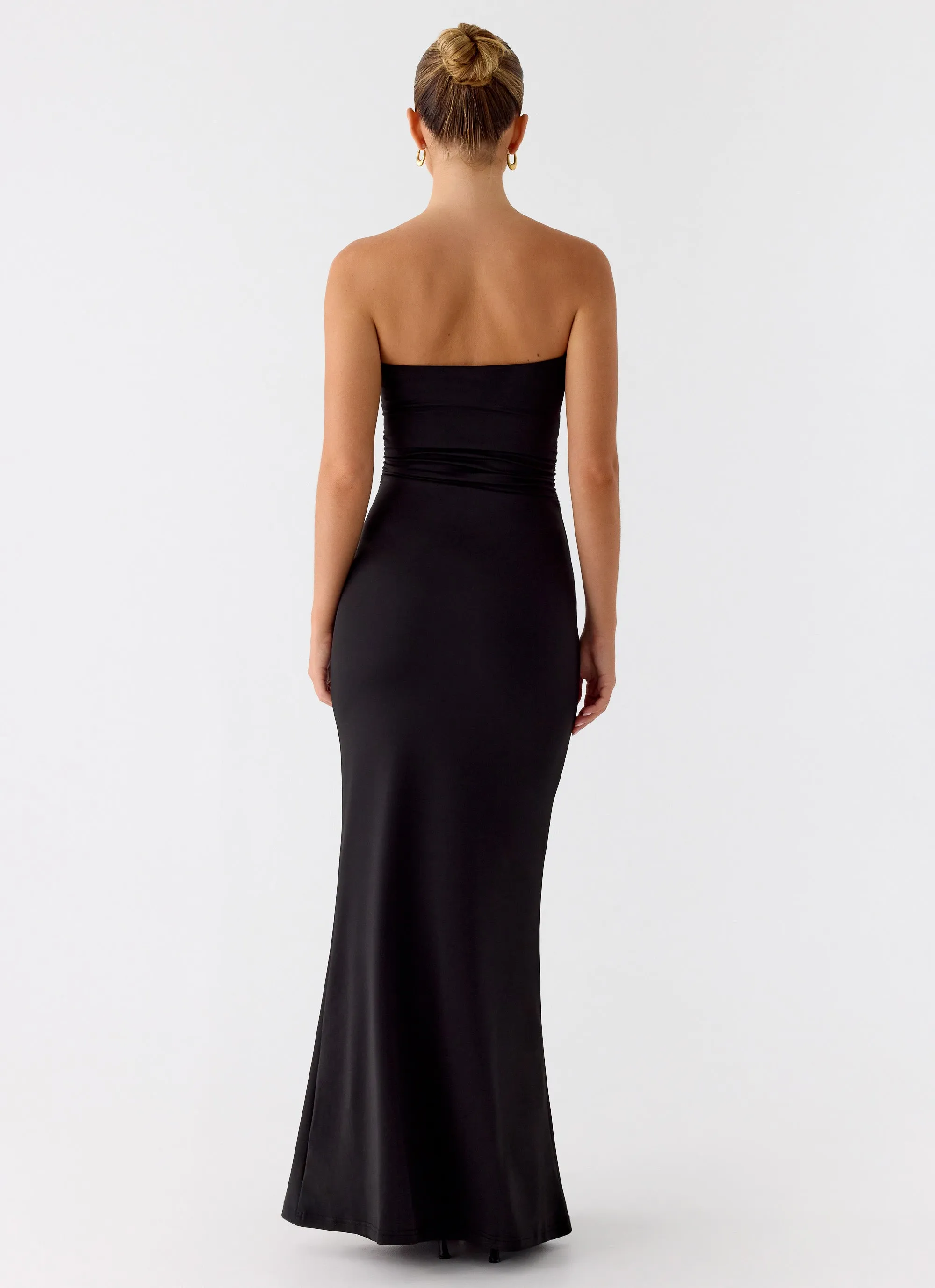 Metal Heart Strapless Maxi Dress - Black sold by Peppermayo product image thumbnail 3