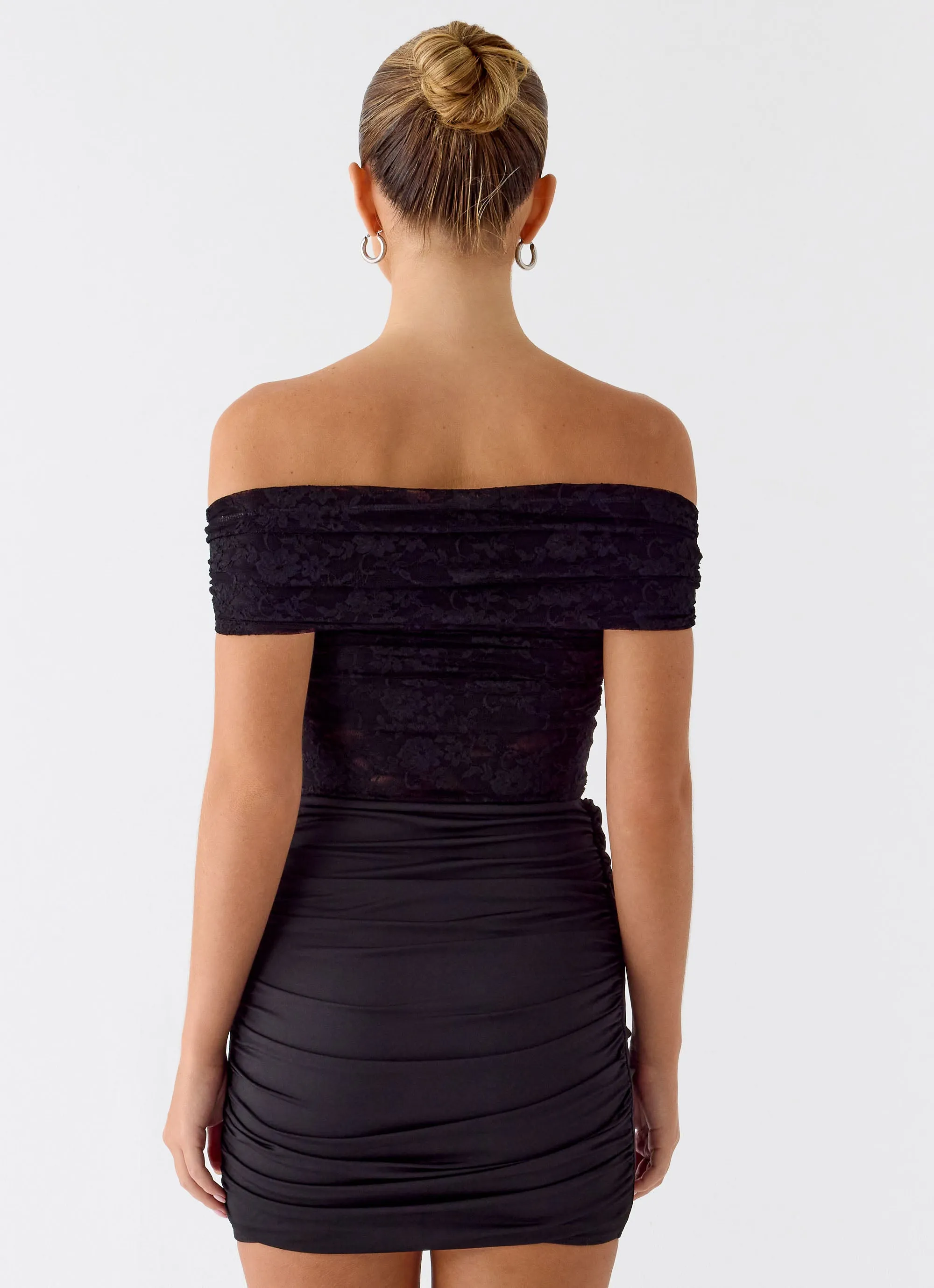 Either Way Off Shoulder Mini Dress - Black sold by Peppermayo product image thumbnail 3
