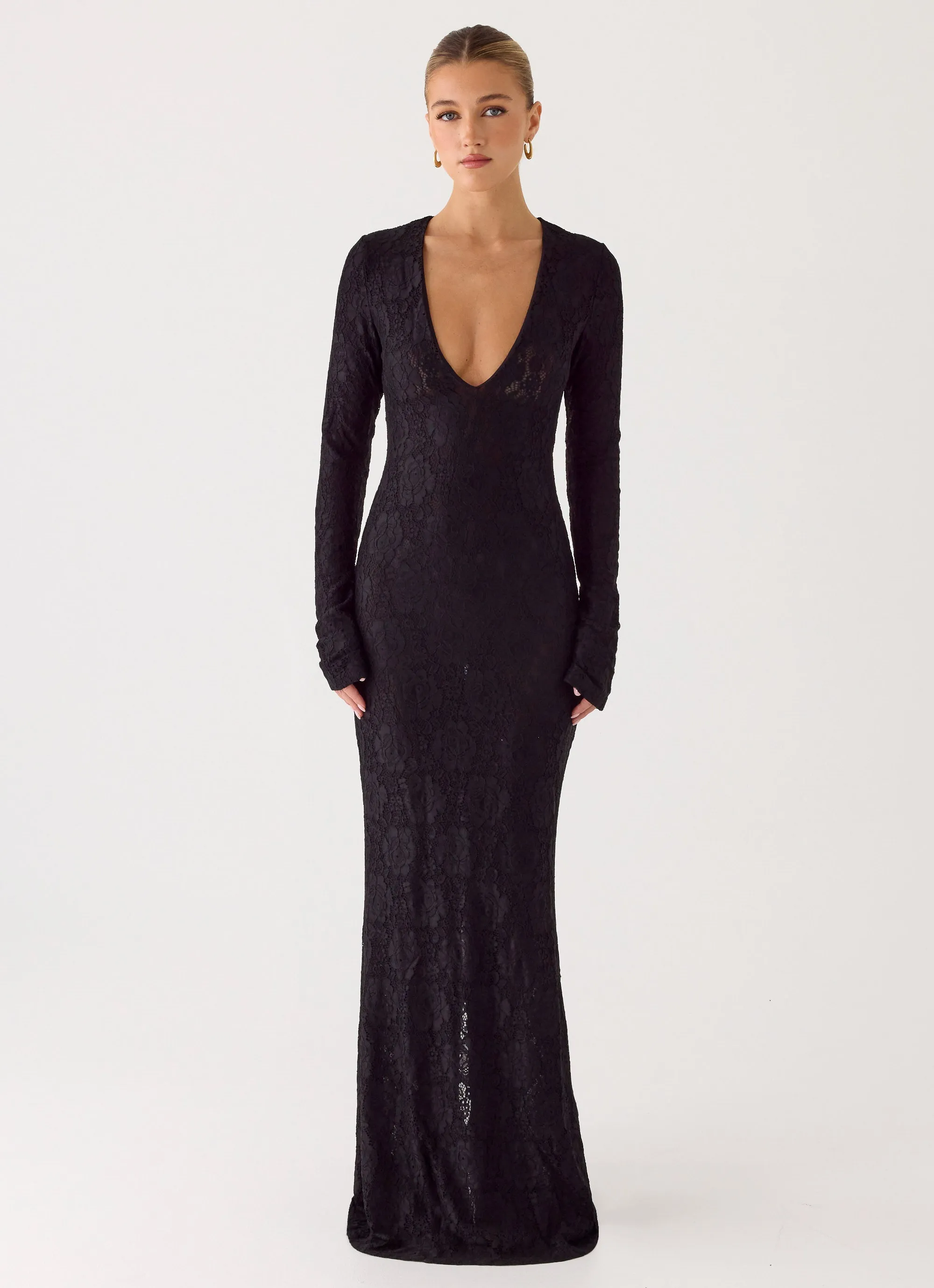 Astoria Long Sleeve Maxi Dress - Black sold by Peppermayo product image thumbnail 3