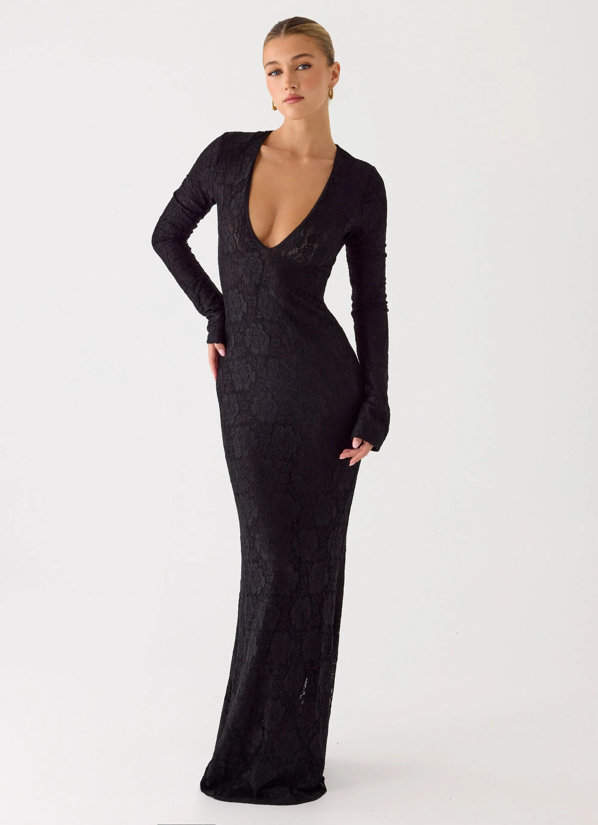 Astoria Long Sleeve Maxi Dress - Black sold by Peppermayo product image thumbnail 2