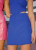 Seymour Mini Skirt - Cobalt sold by Peppermayo
