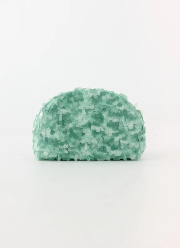 Shimmer Scene Clutch Bag - Turquoise sold by Peppermayo