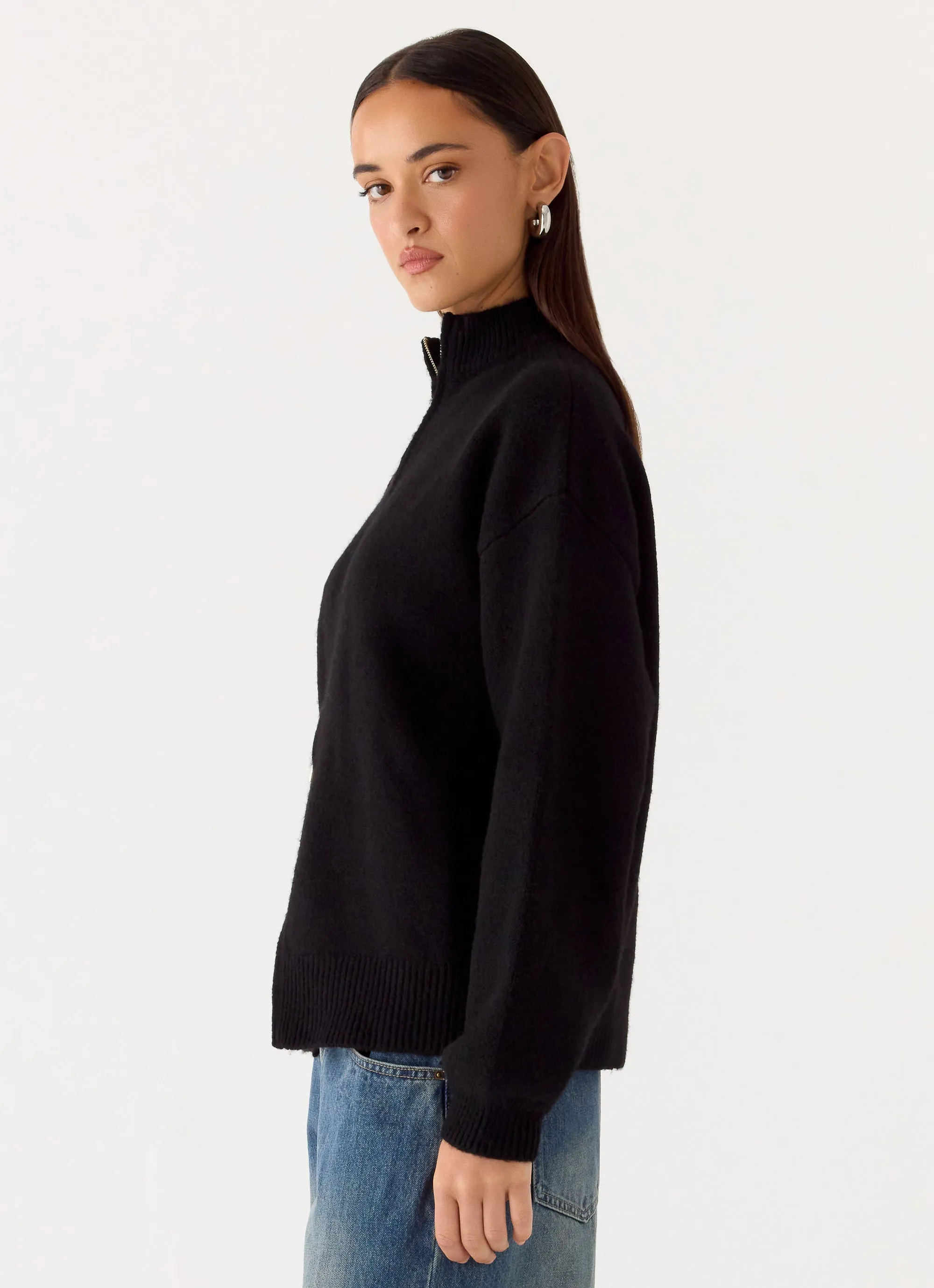 Davy Knit Zip Jacket - Black sold by Peppermayo product image thumbnail 3