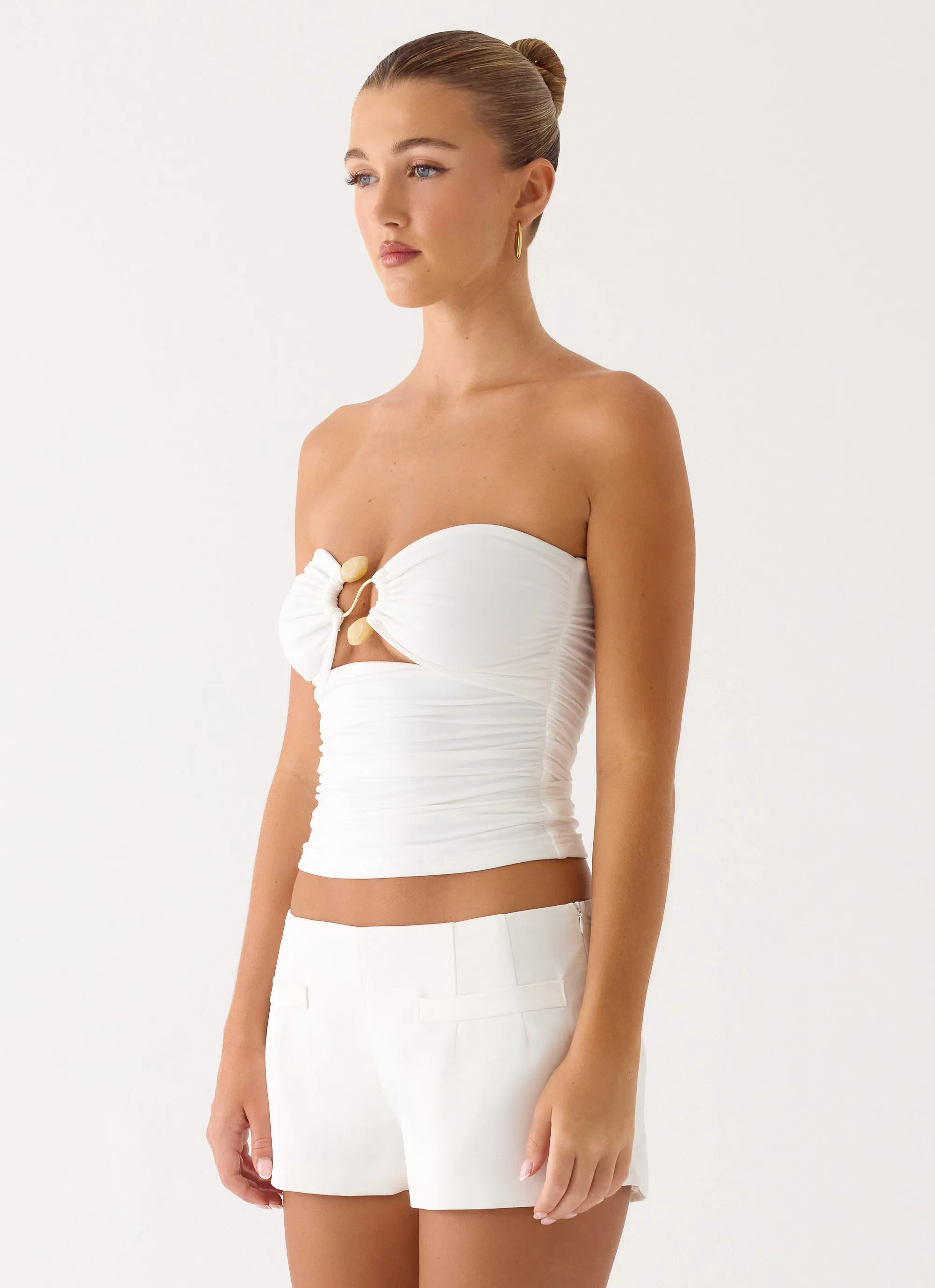 Doja Strapless Top - White sold by Peppermayo product image thumbnail 3