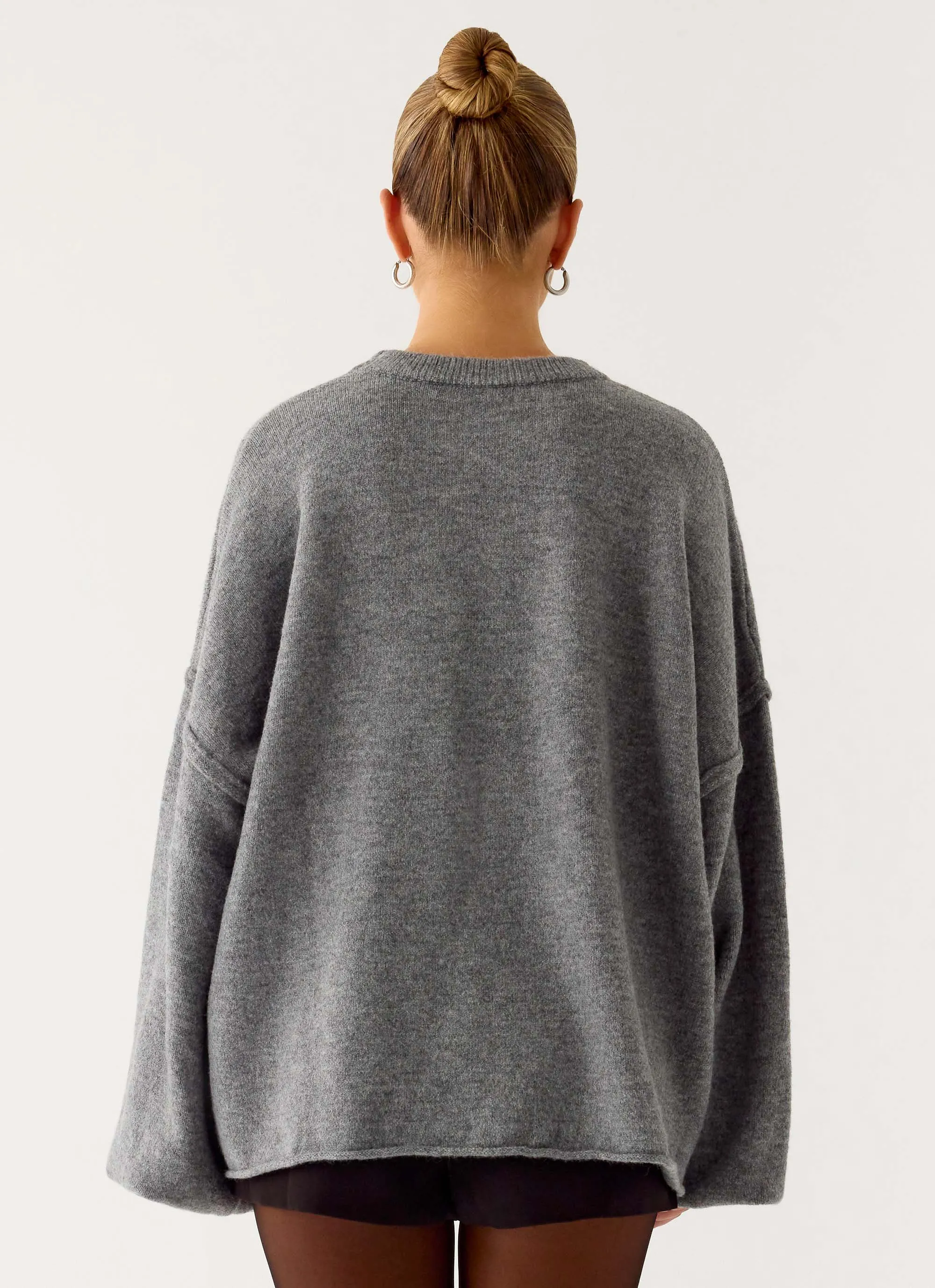 Jack Oversized Knit Sweater - Grey sold by Peppermayo product image thumbnail 3
