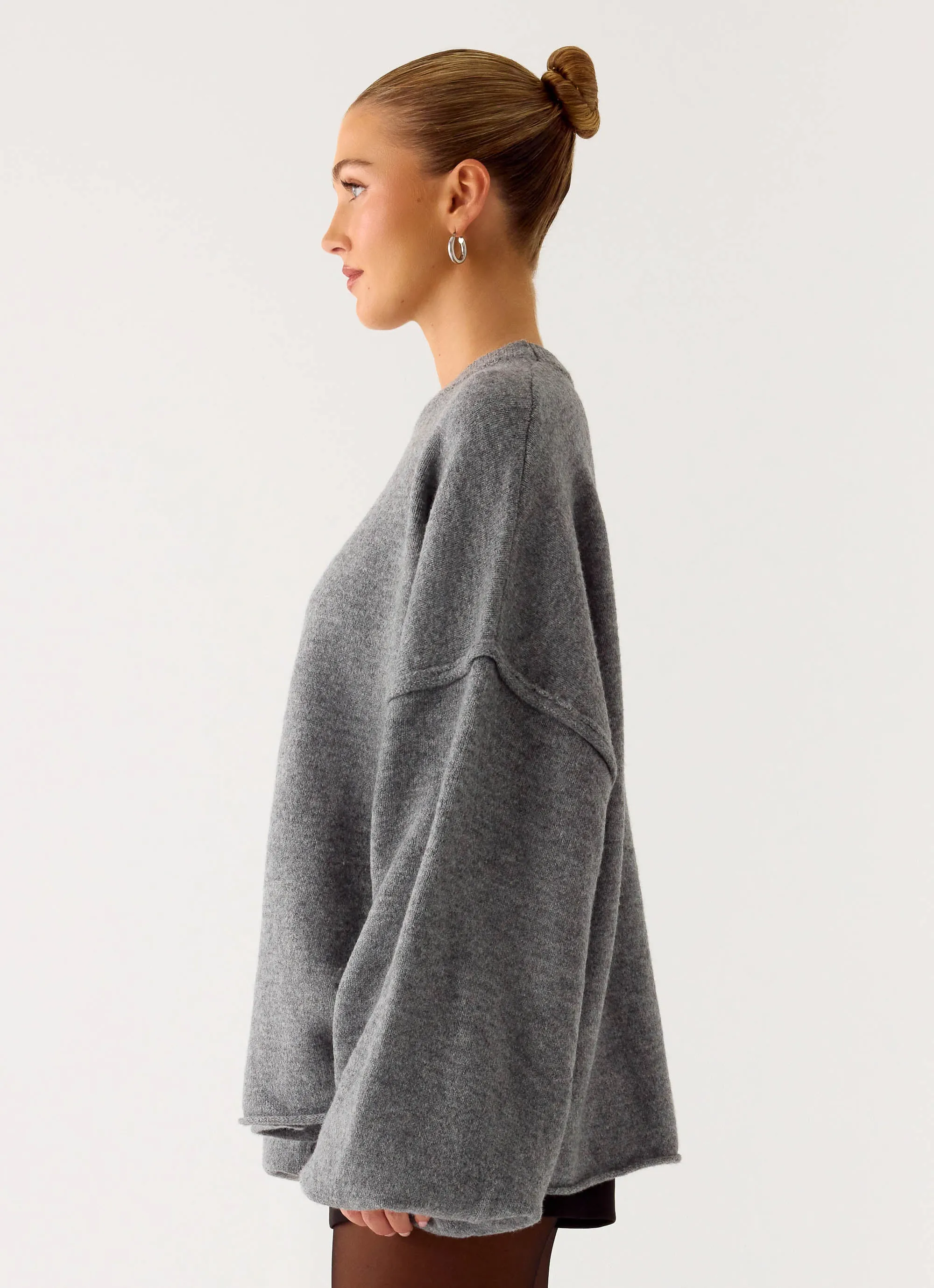 Jack Oversized Knit Sweater - Grey sold by Peppermayo product image thumbnail 2