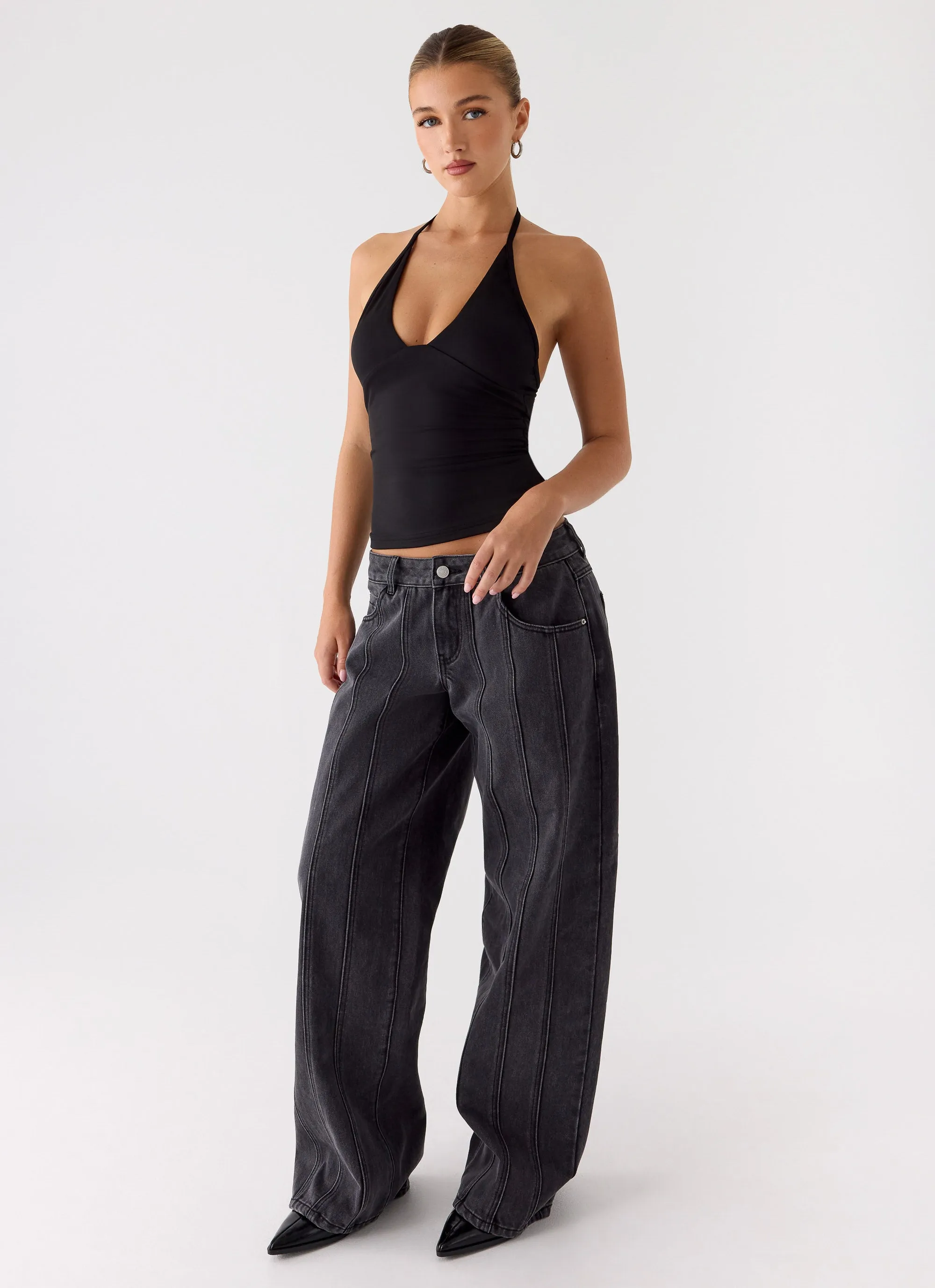 Roll Out Halter Top - Black sold by Peppermayo product image thumbnail 5