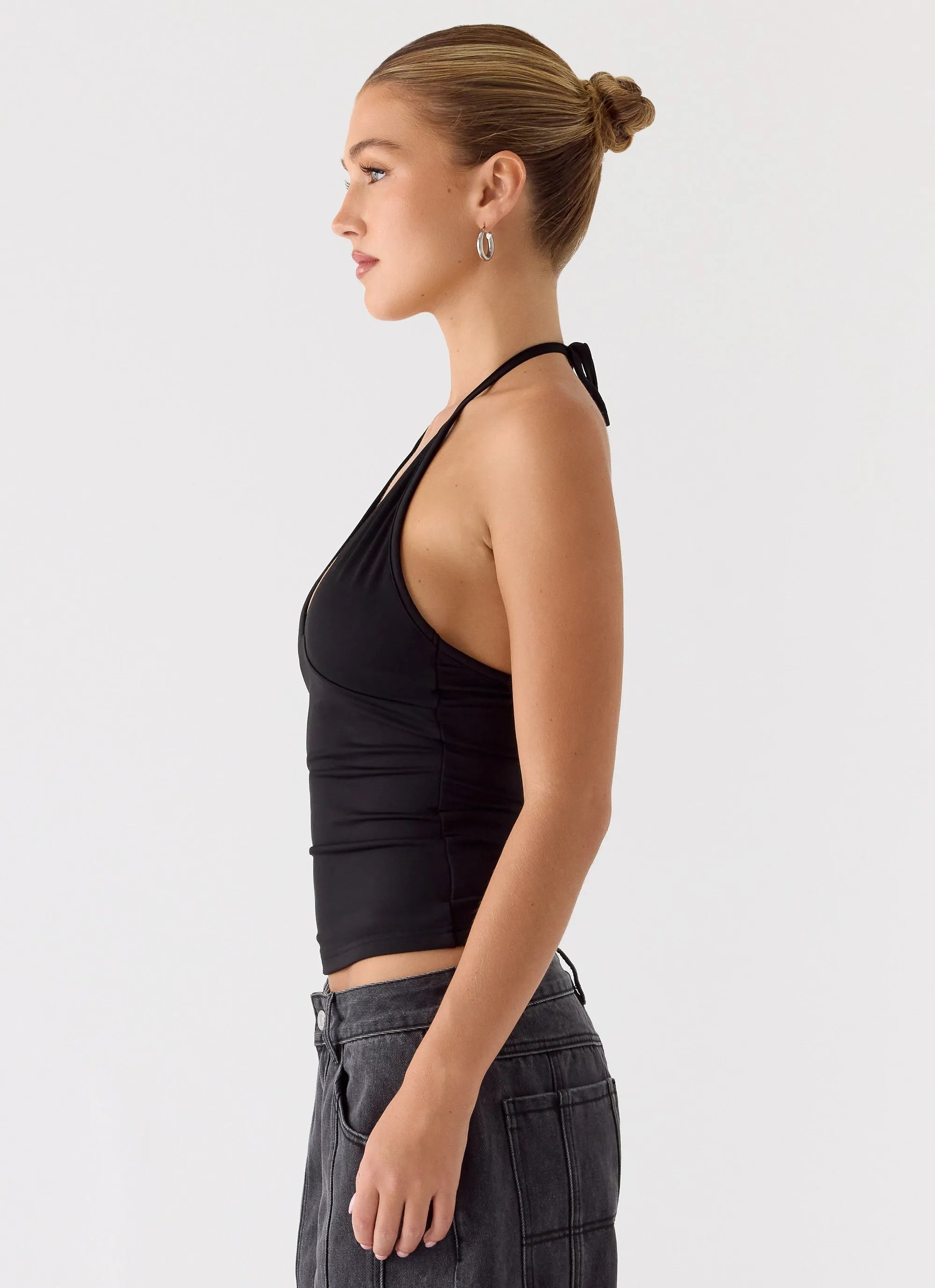 Roll Out Halter Top - Black sold by Peppermayo product image thumbnail 3