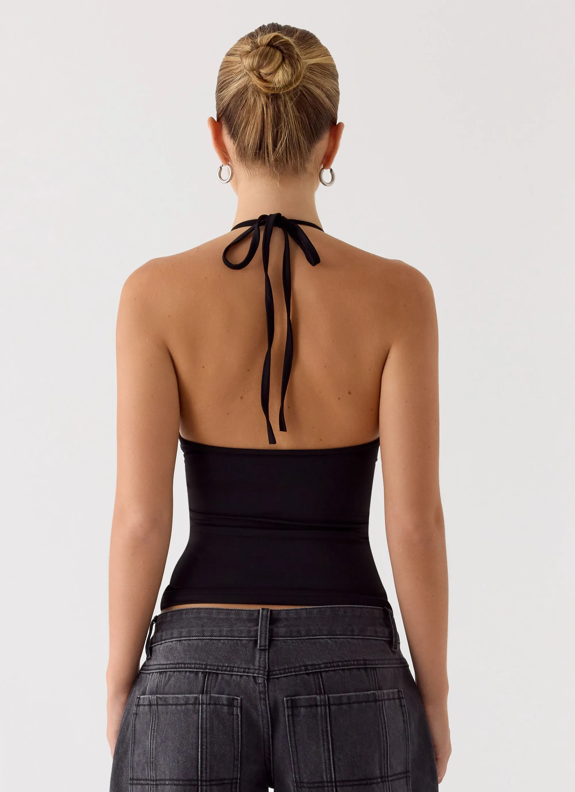 Roll Out Halter Top - Black sold by Peppermayo product image thumbnail 4