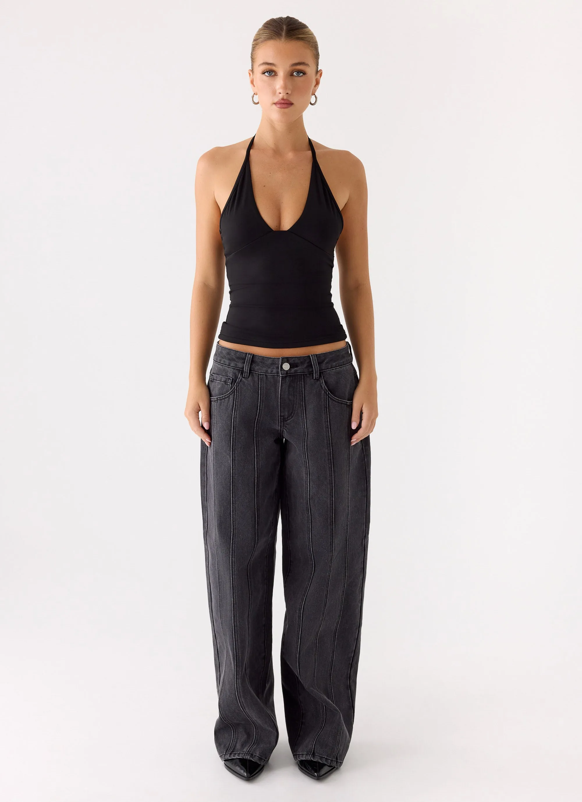 Roll Out Halter Top - Black sold by Peppermayo product image thumbnail 2