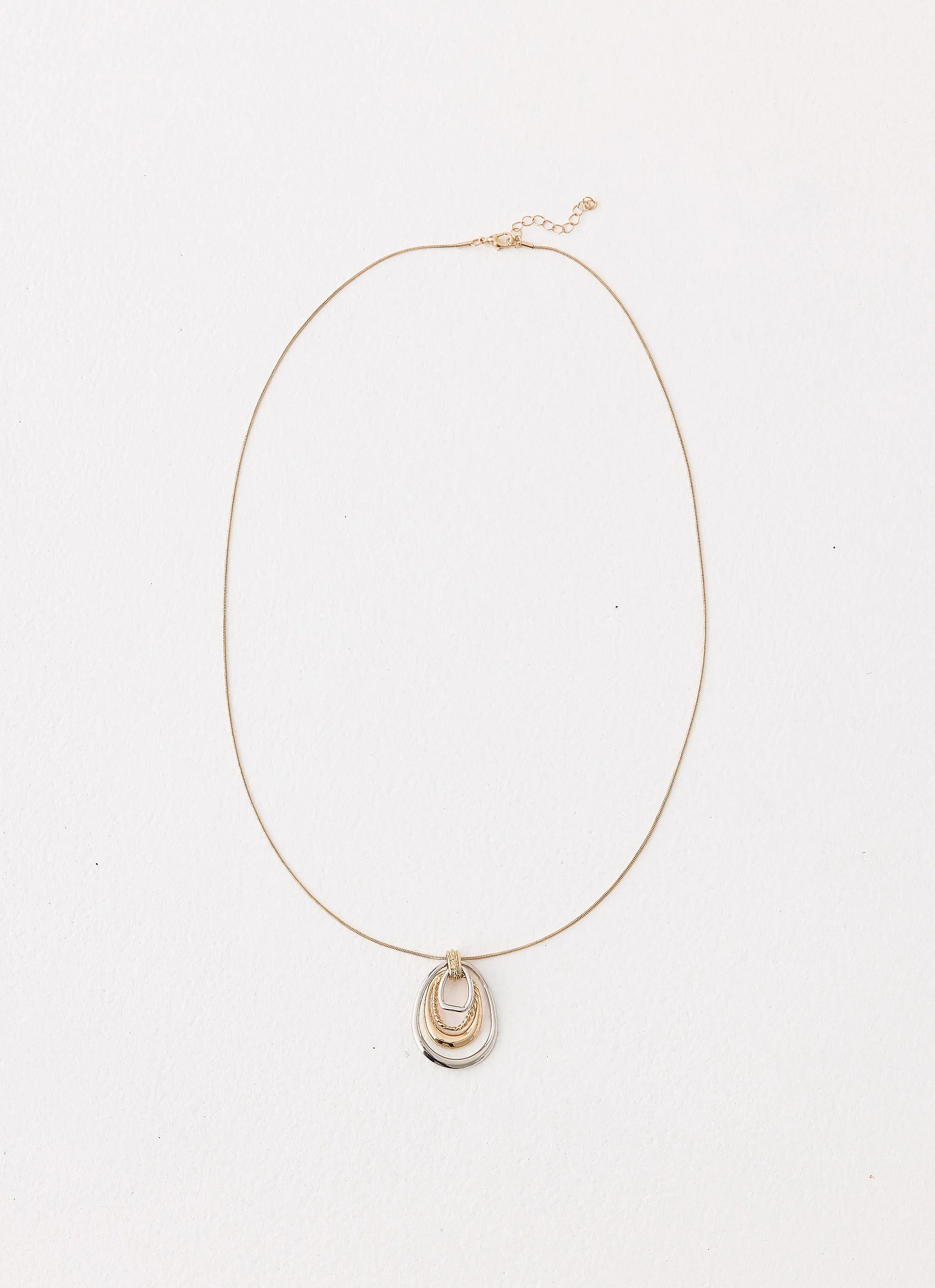 On The Low Necklace - Two Tone sold by Peppermayo
