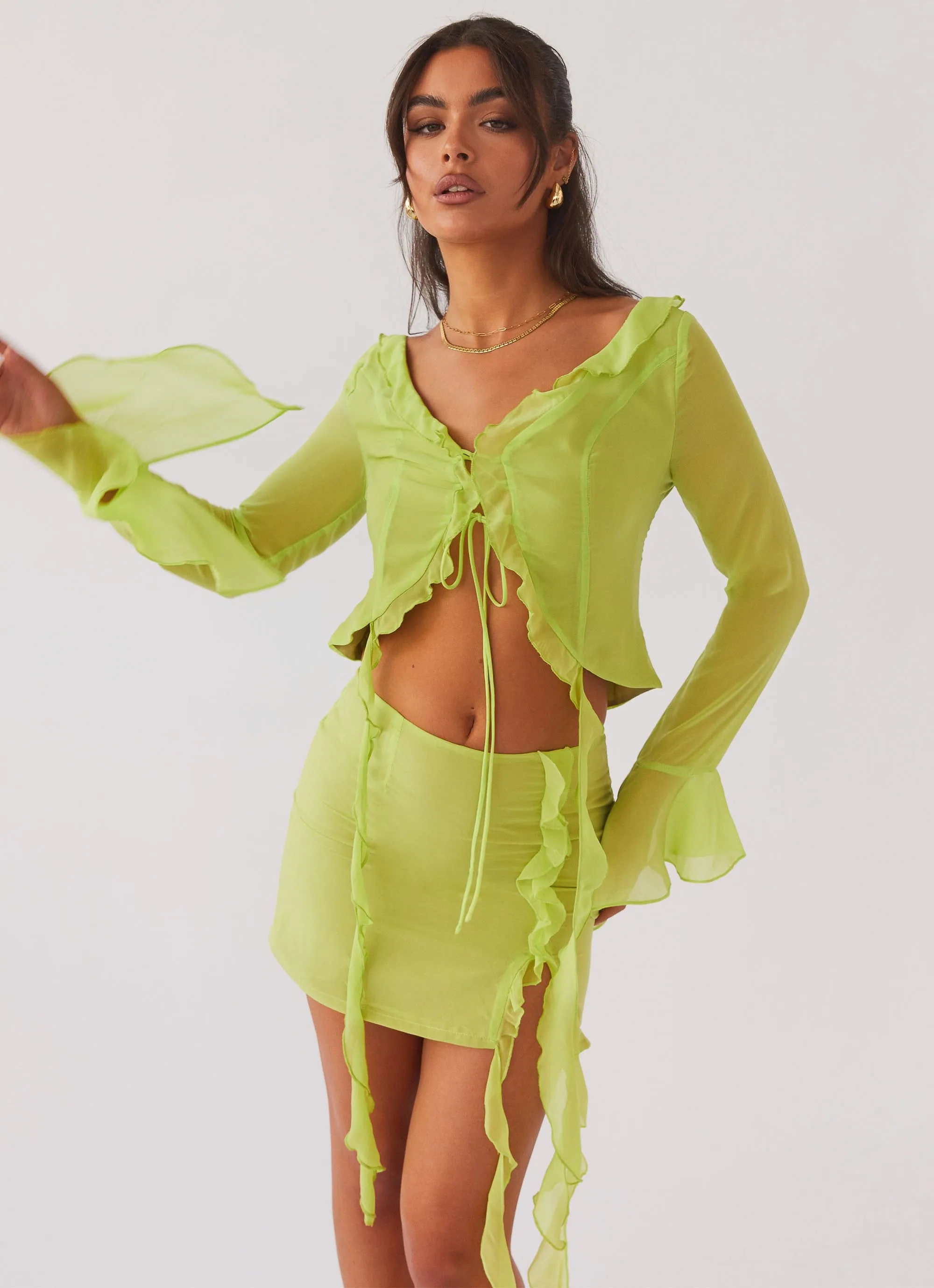 My Favourite Part Mini Skirt - Fern sold by Peppermayo