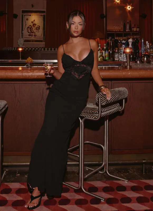 Opulent Maxi Dress - Black sold by Peppermayo