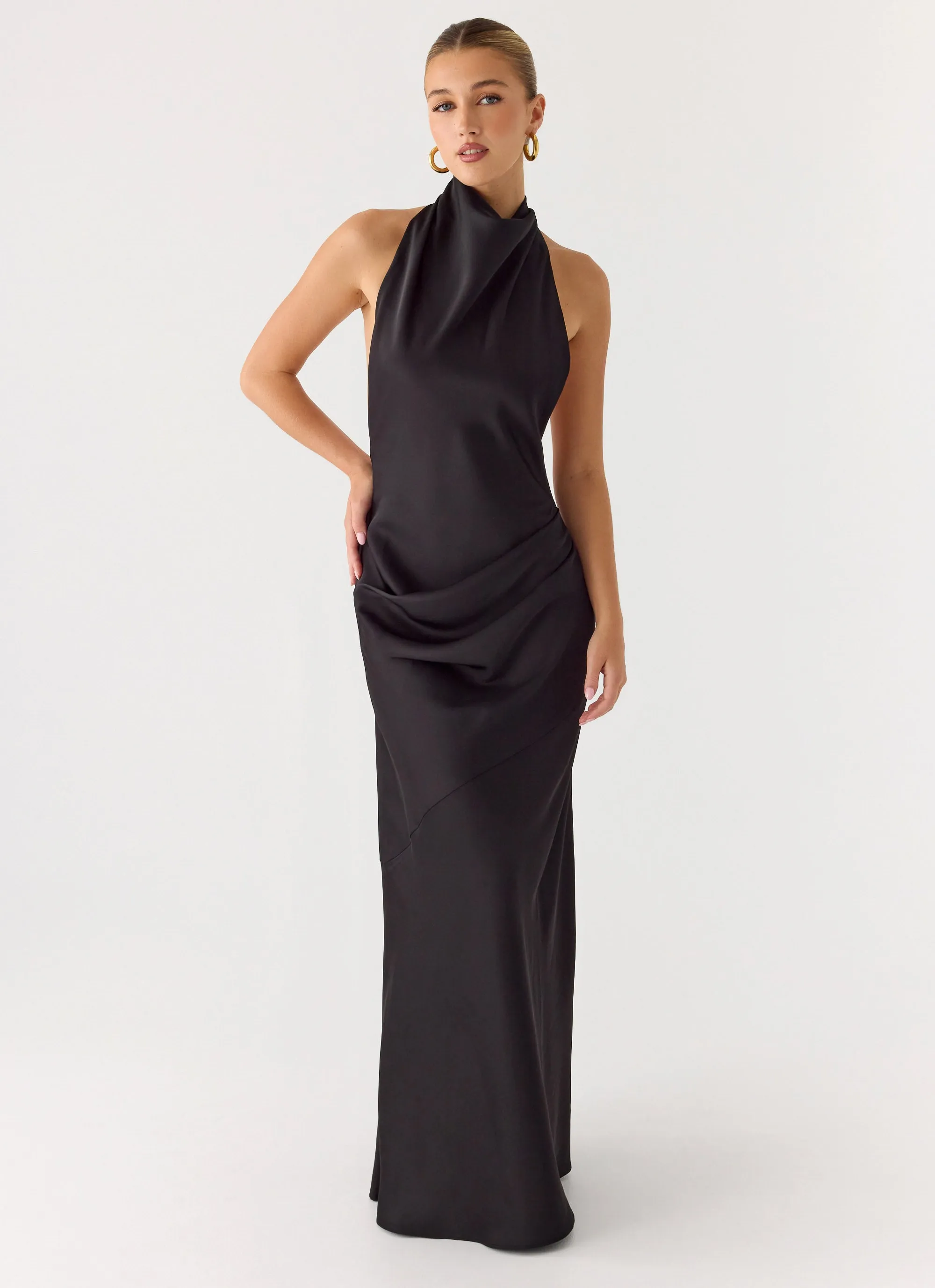 Back To Life Halter Maxi Dress - Black sold by Peppermayo product image thumbnail 5