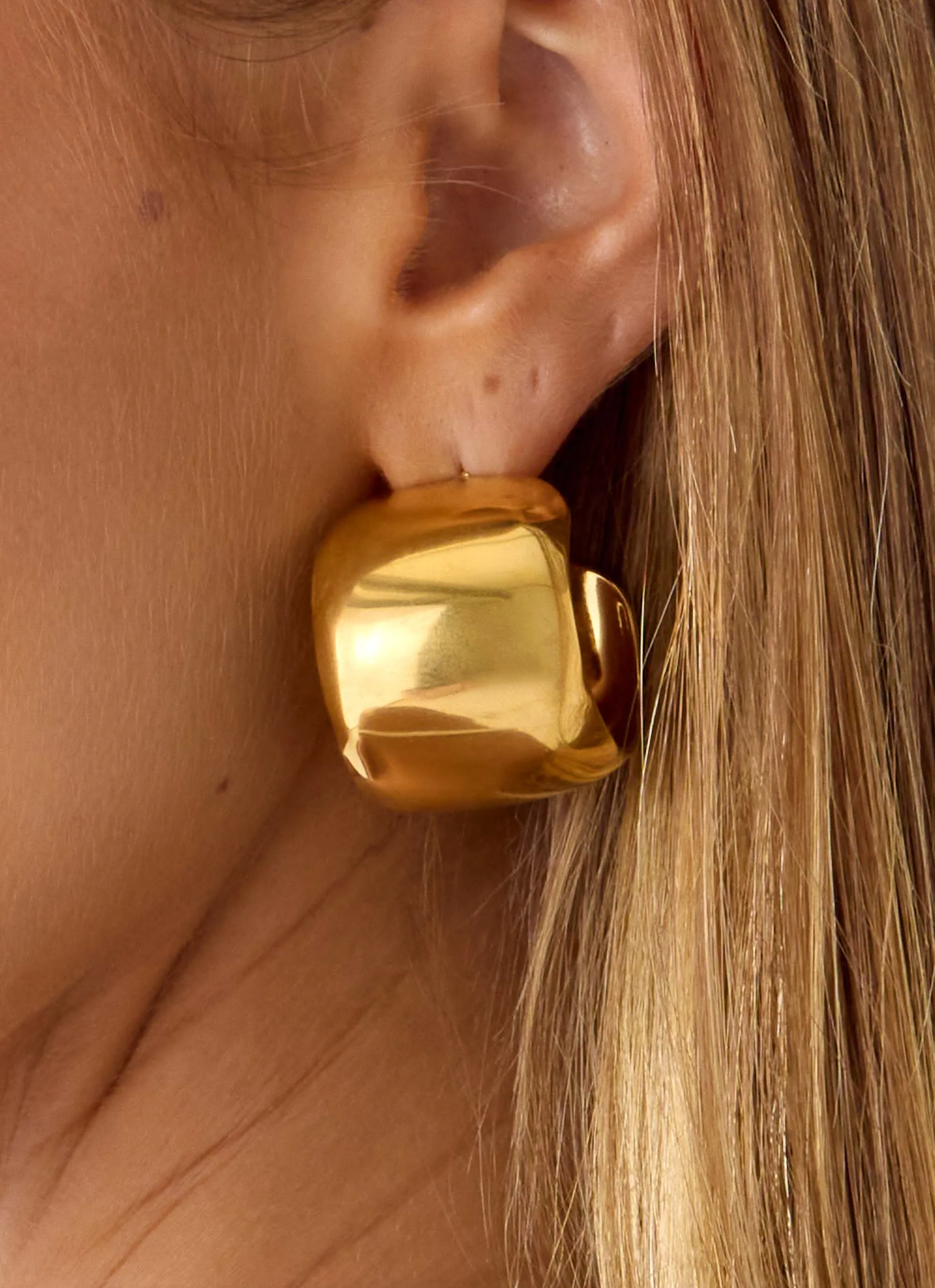 Tempo Hoop Earrings - Gold sold by Peppermayo product image thumbnail 3