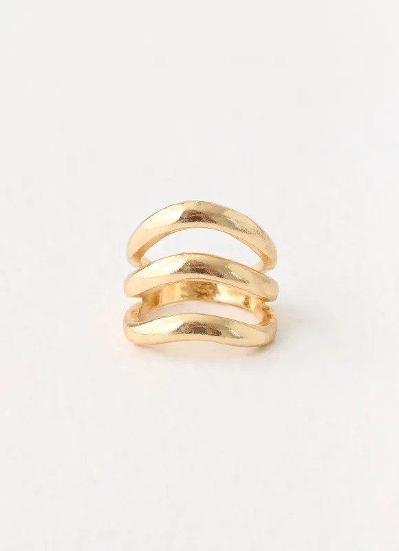 Edgewise Ring - Gold sold by Peppermayo