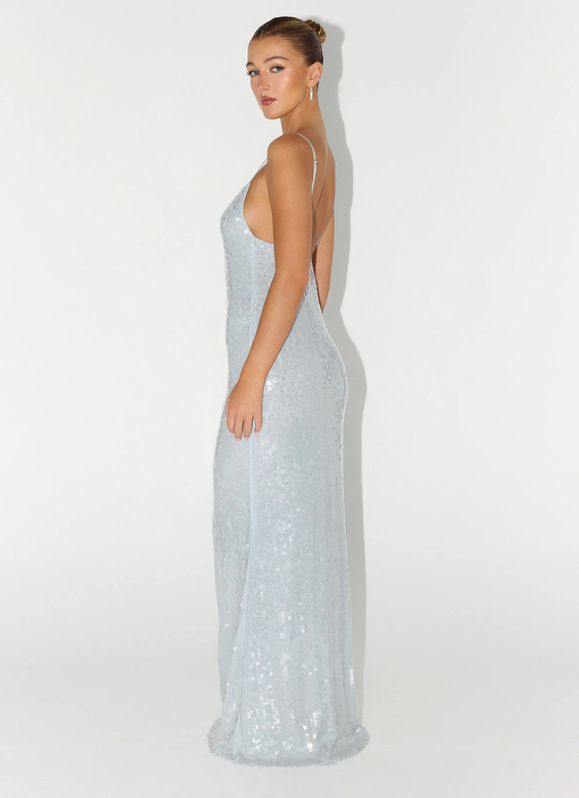 Solo Sequin Maxi Dress - Misty Blue sold by Peppermayo product image thumbnail 5