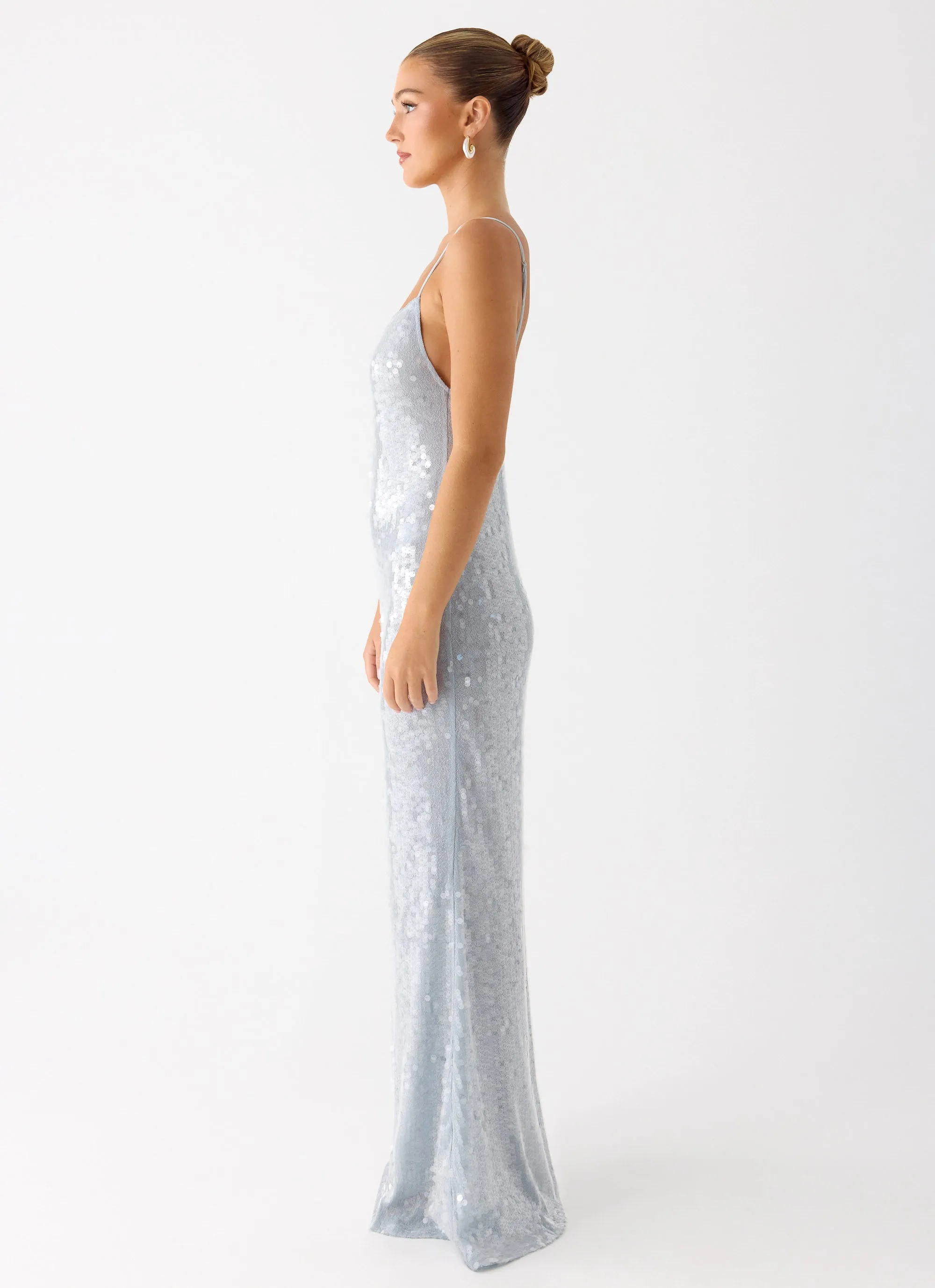 Solo Sequin Maxi Dress - Misty Blue sold by Peppermayo product image thumbnail 3