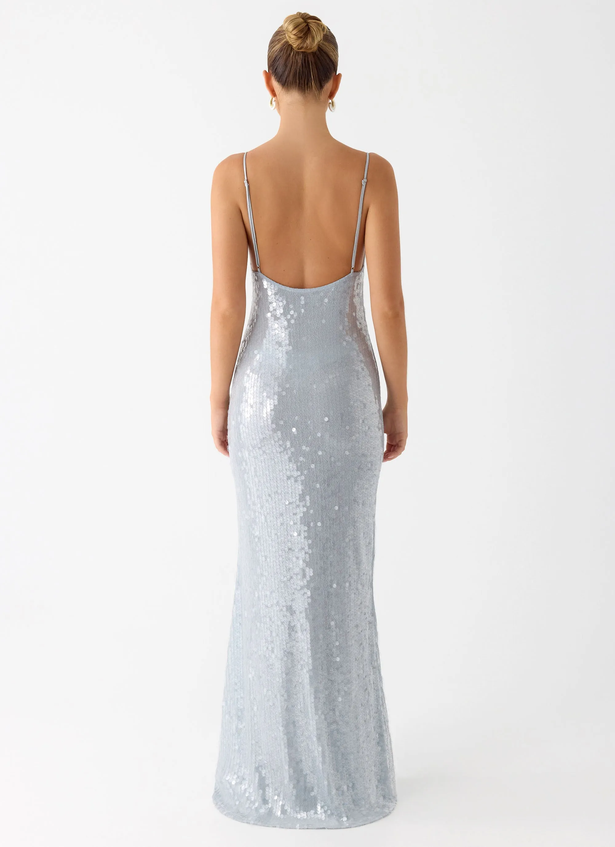 Solo Sequin Maxi Dress - Misty Blue sold by Peppermayo product image thumbnail 4