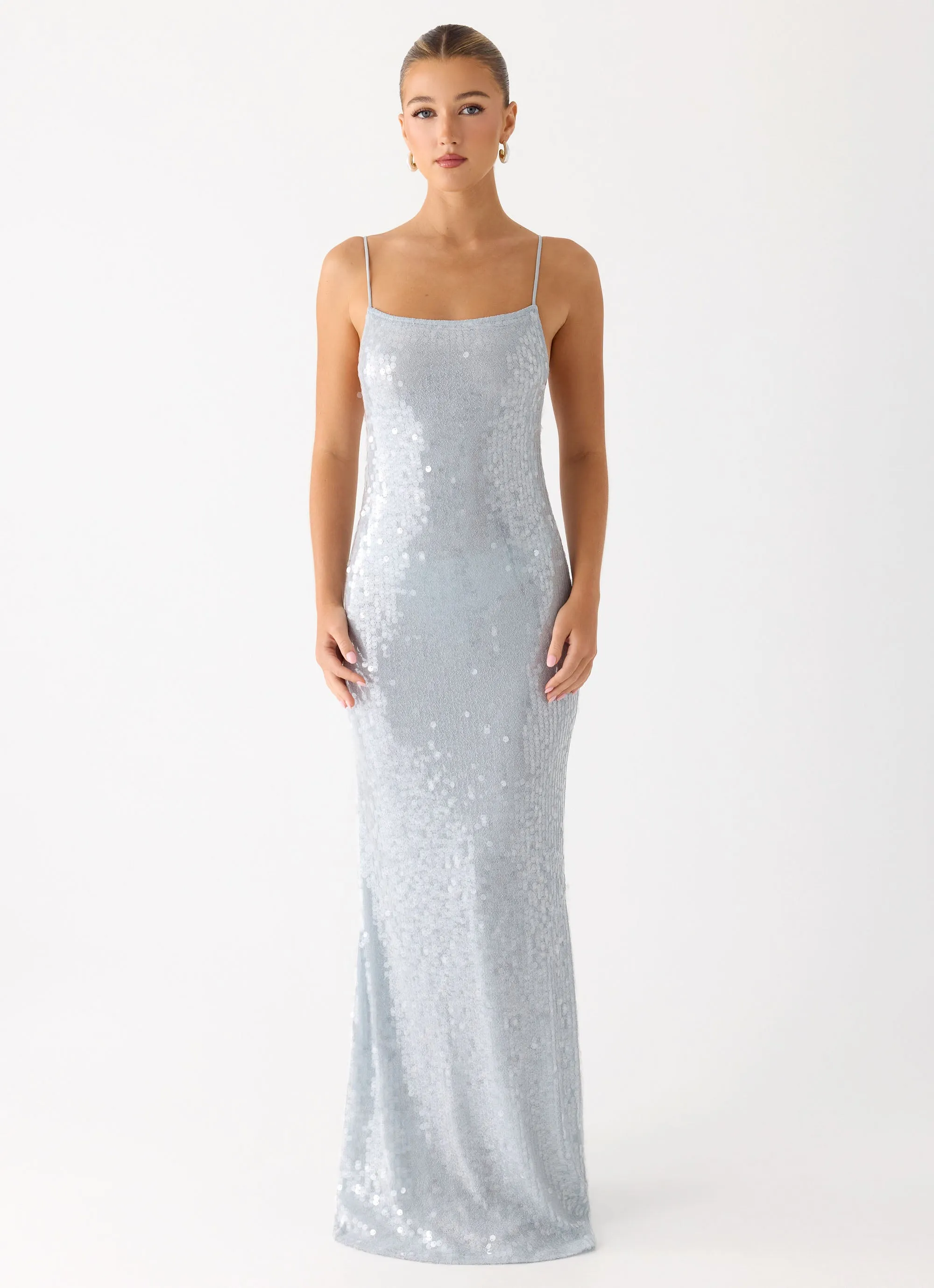 Solo Sequin Maxi Dress - Misty Blue sold by Peppermayo product image thumbnail 2