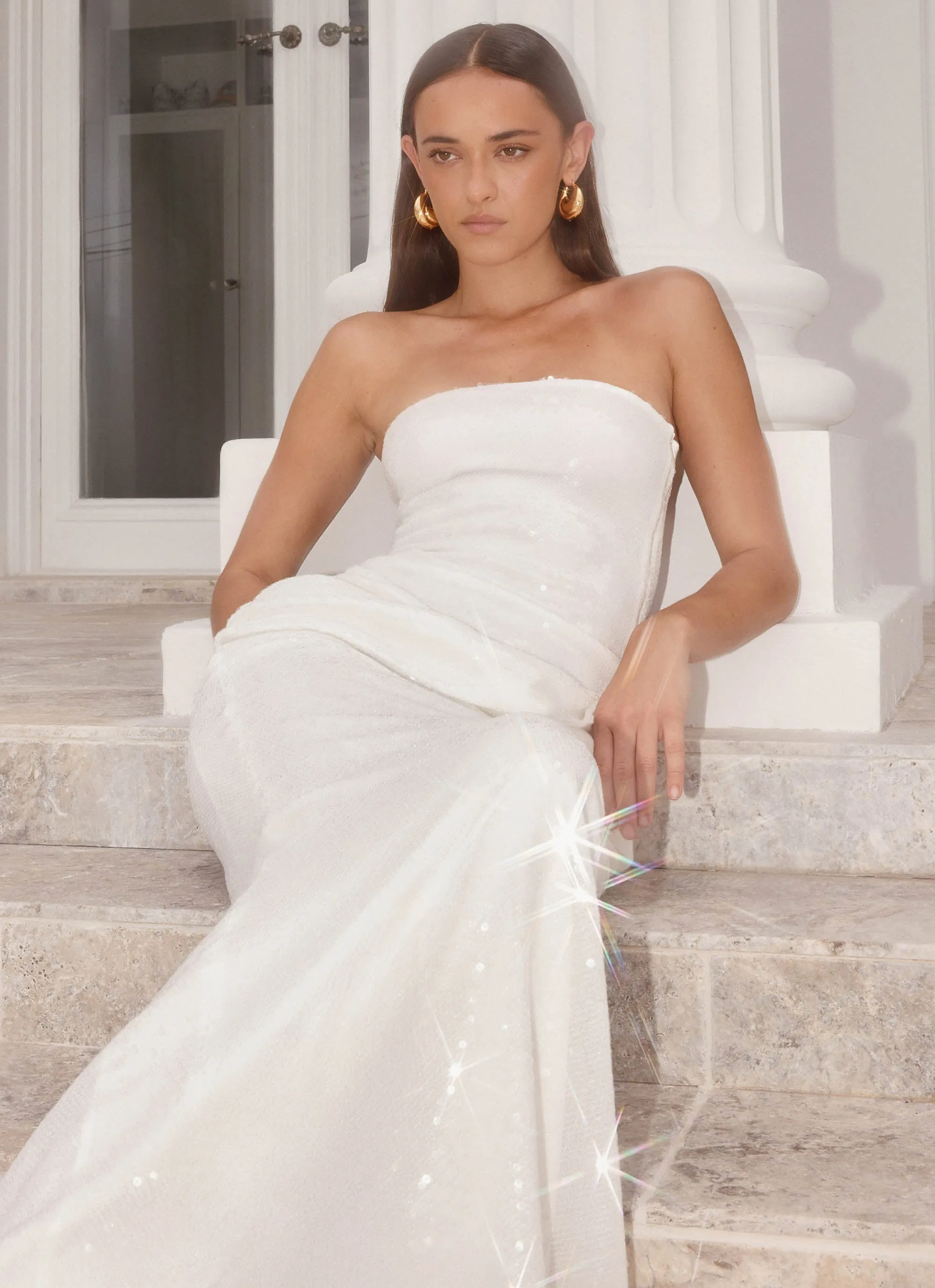 Anticipating Sequin Maxi Dress - White sold by Peppermayo product image thumbnail 4