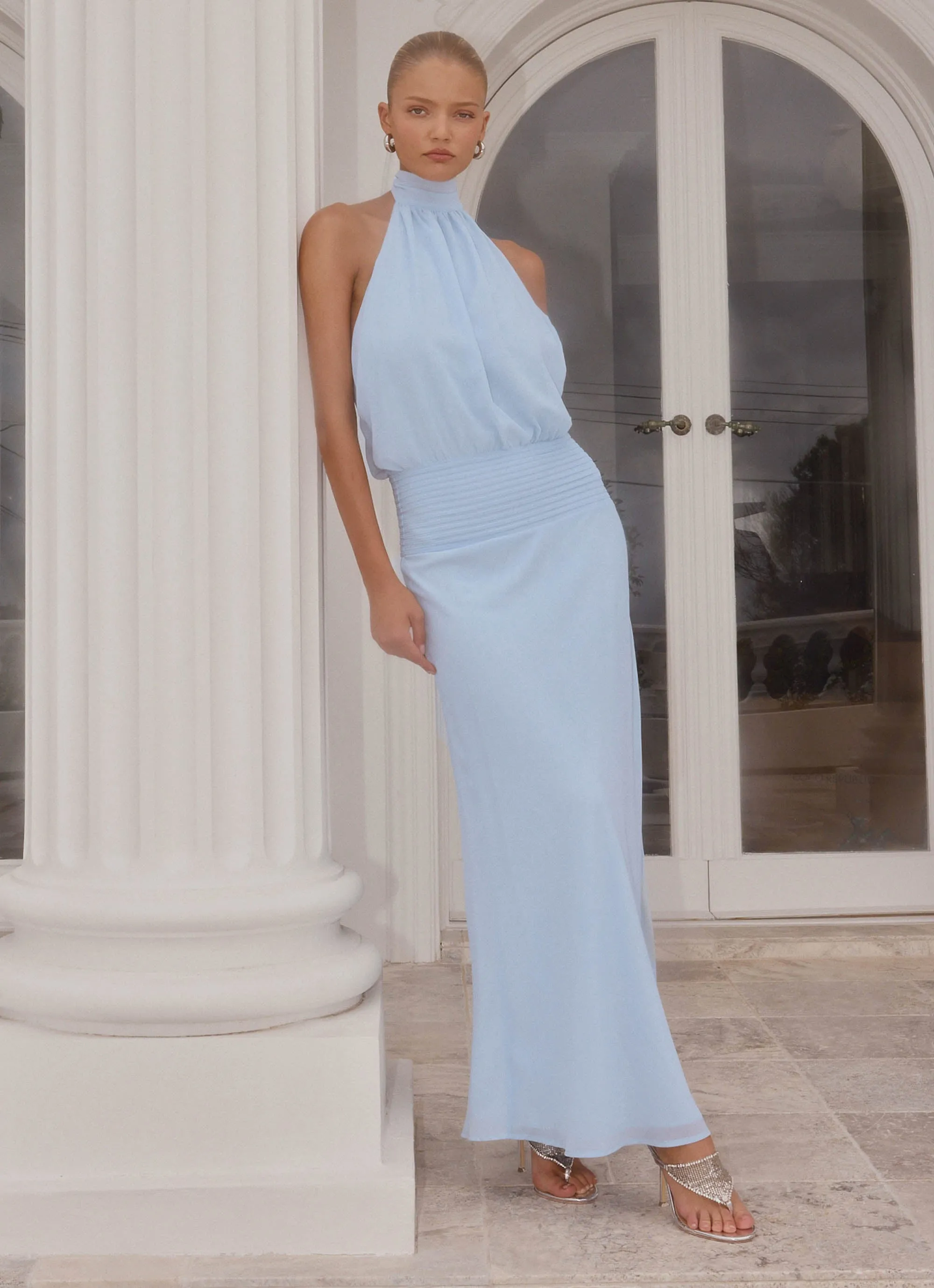 Lalia Maxi Dress - Pale Blue sold by Peppermayo