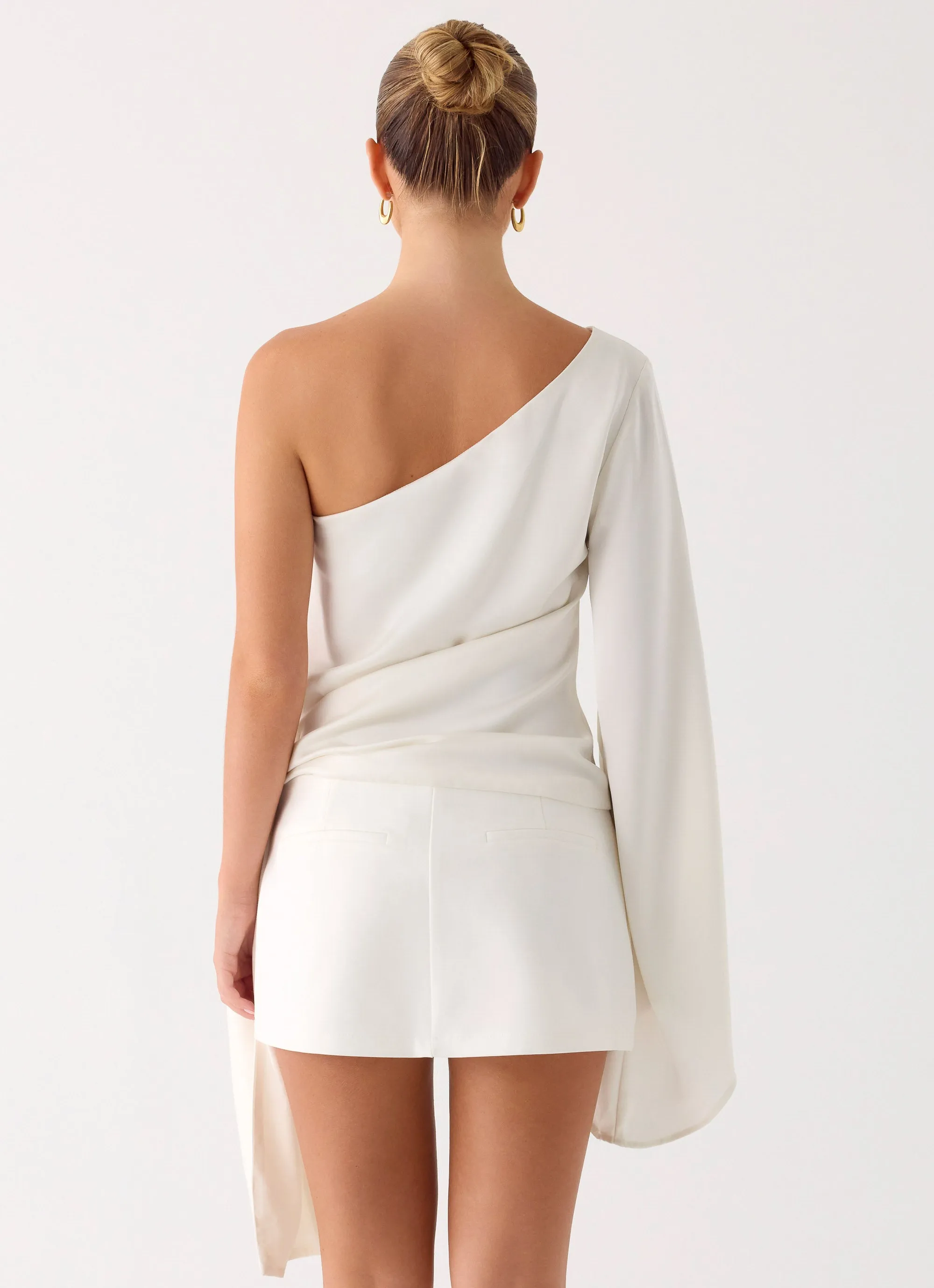 Statement Hour One Shoulder Top - Ivory sold by Peppermayo product image thumbnail 2