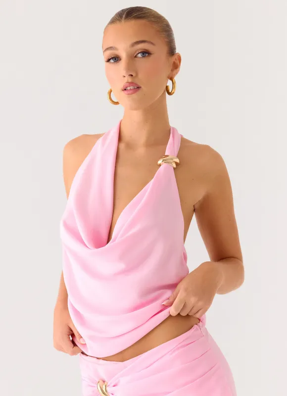 Anuhea Cowl Top - Pink sold by Peppermayo