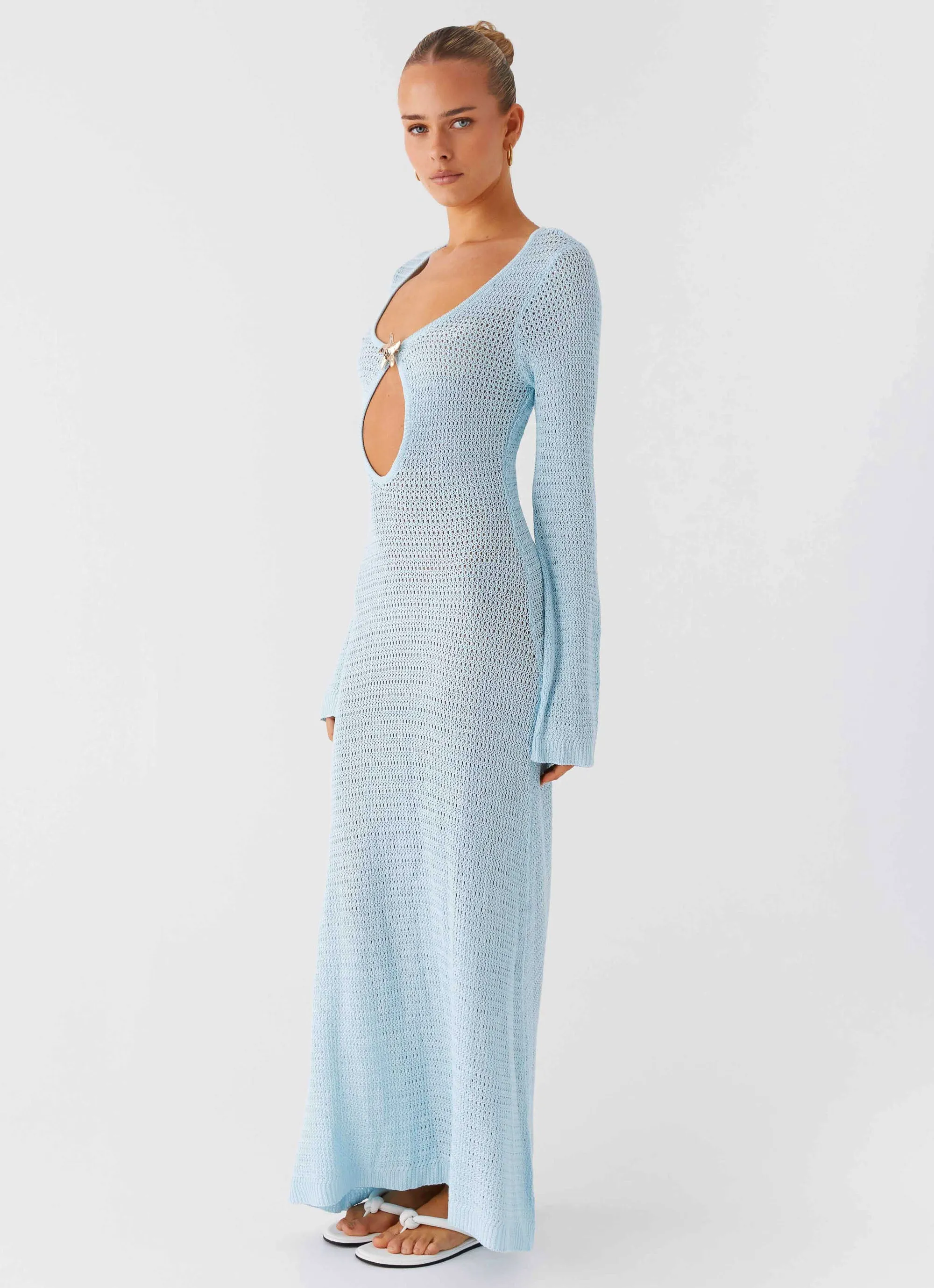 Seascape Crochet Maxi Dress - Blue sold by Peppermayo product image thumbnail 2